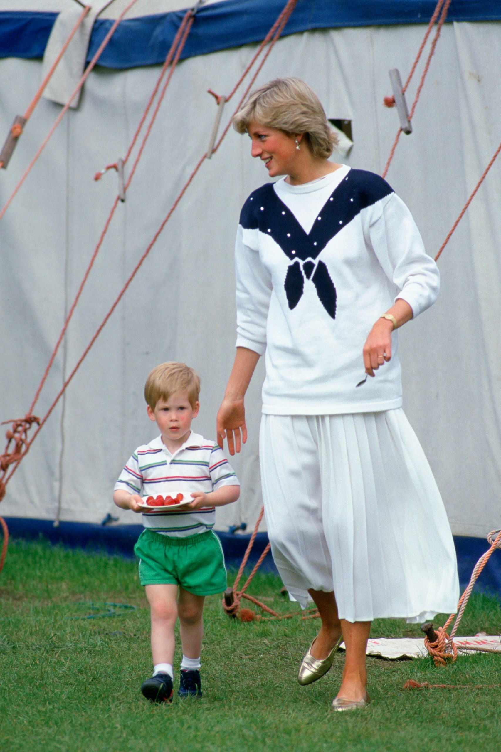 Prinses Diana in een nautical chic look