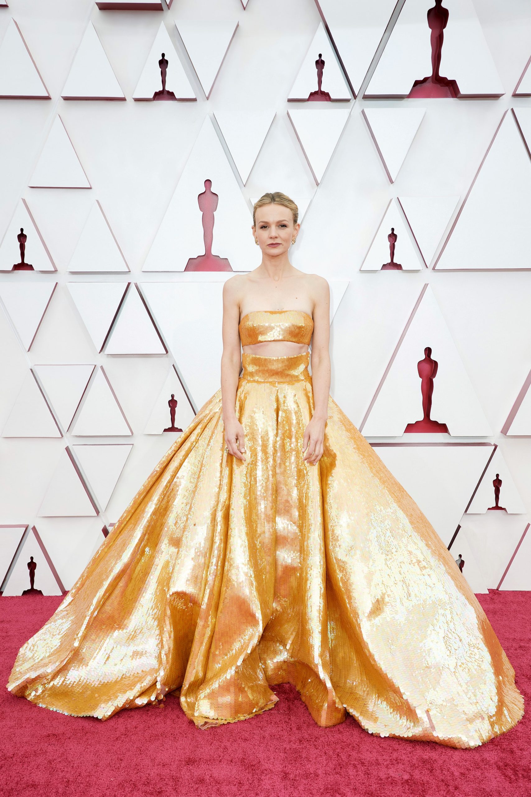 Carey Mulligan tijdens de Oscars 2021