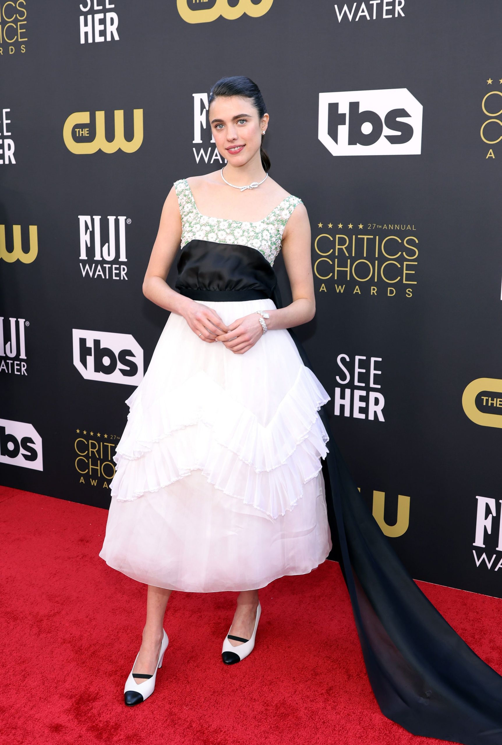 Margaret Qualley tijdens de Critics Choice Awards 2022