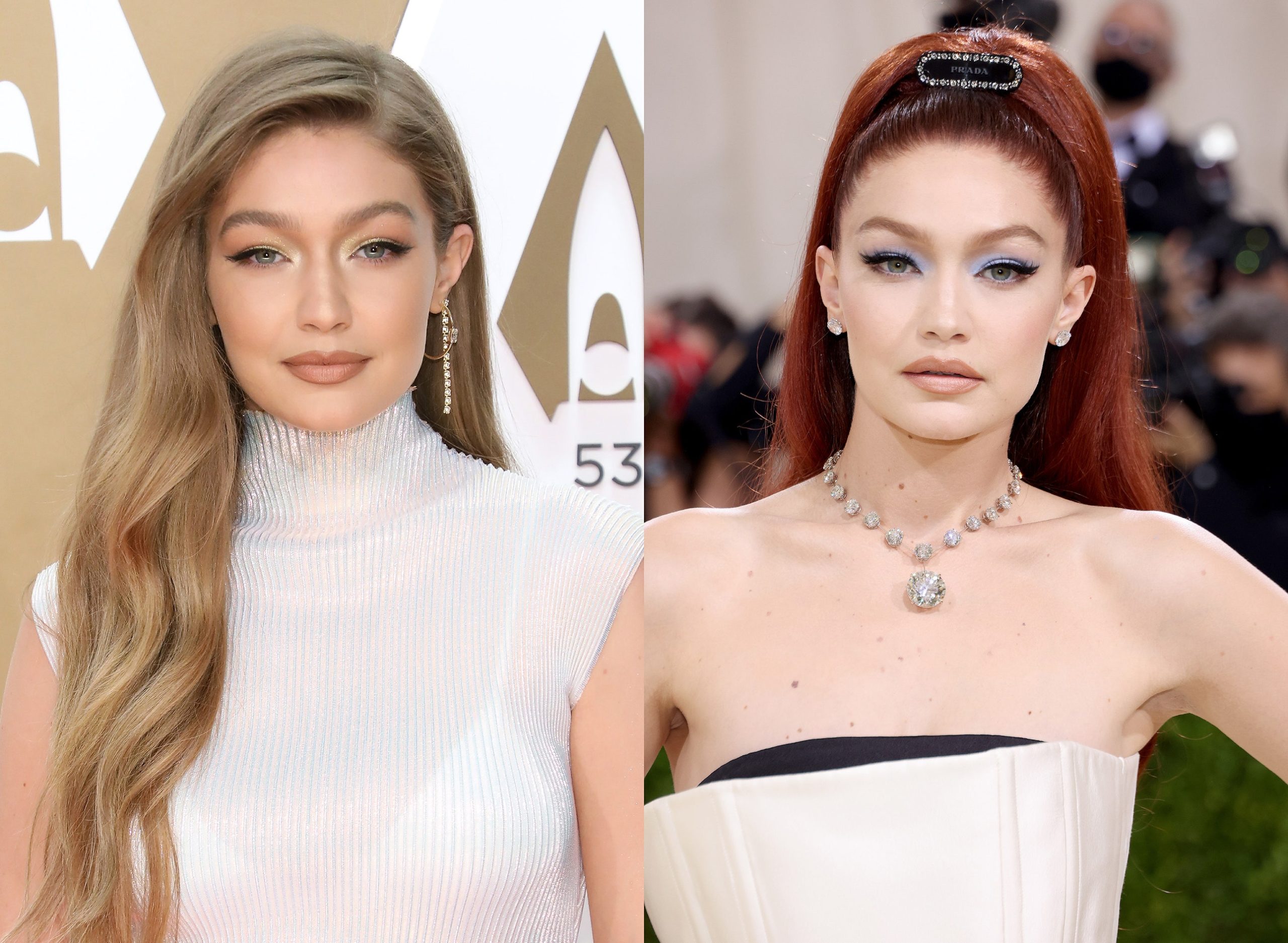 Gigi Hadid's Met Gala beautytransformatie