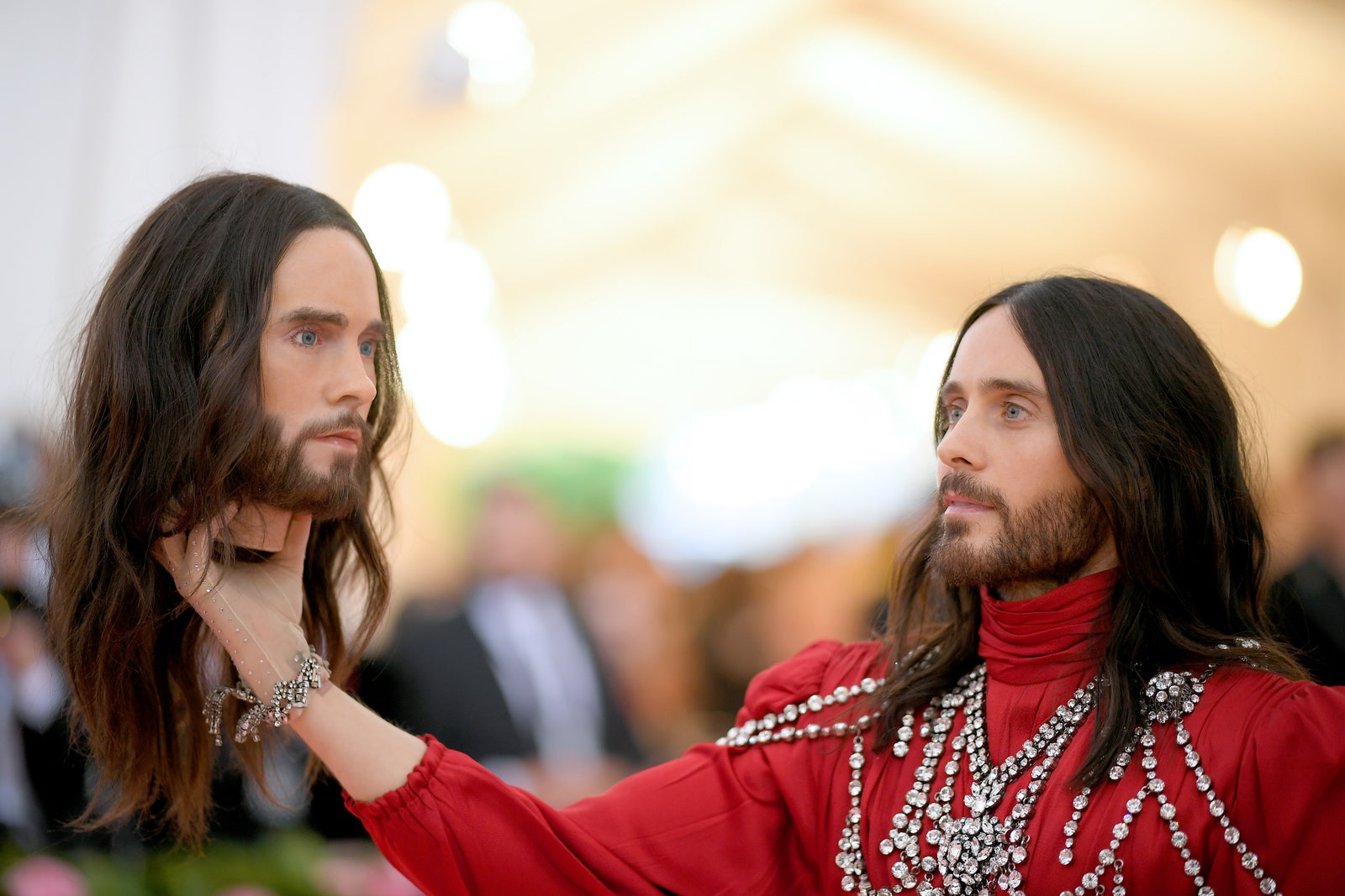 Jared Leto tijdens het Met Gala in 2019