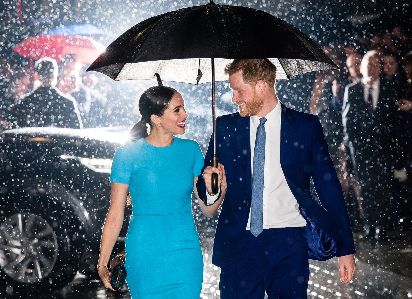 Meghan Markle en prins Harry's 'paraplumoment'