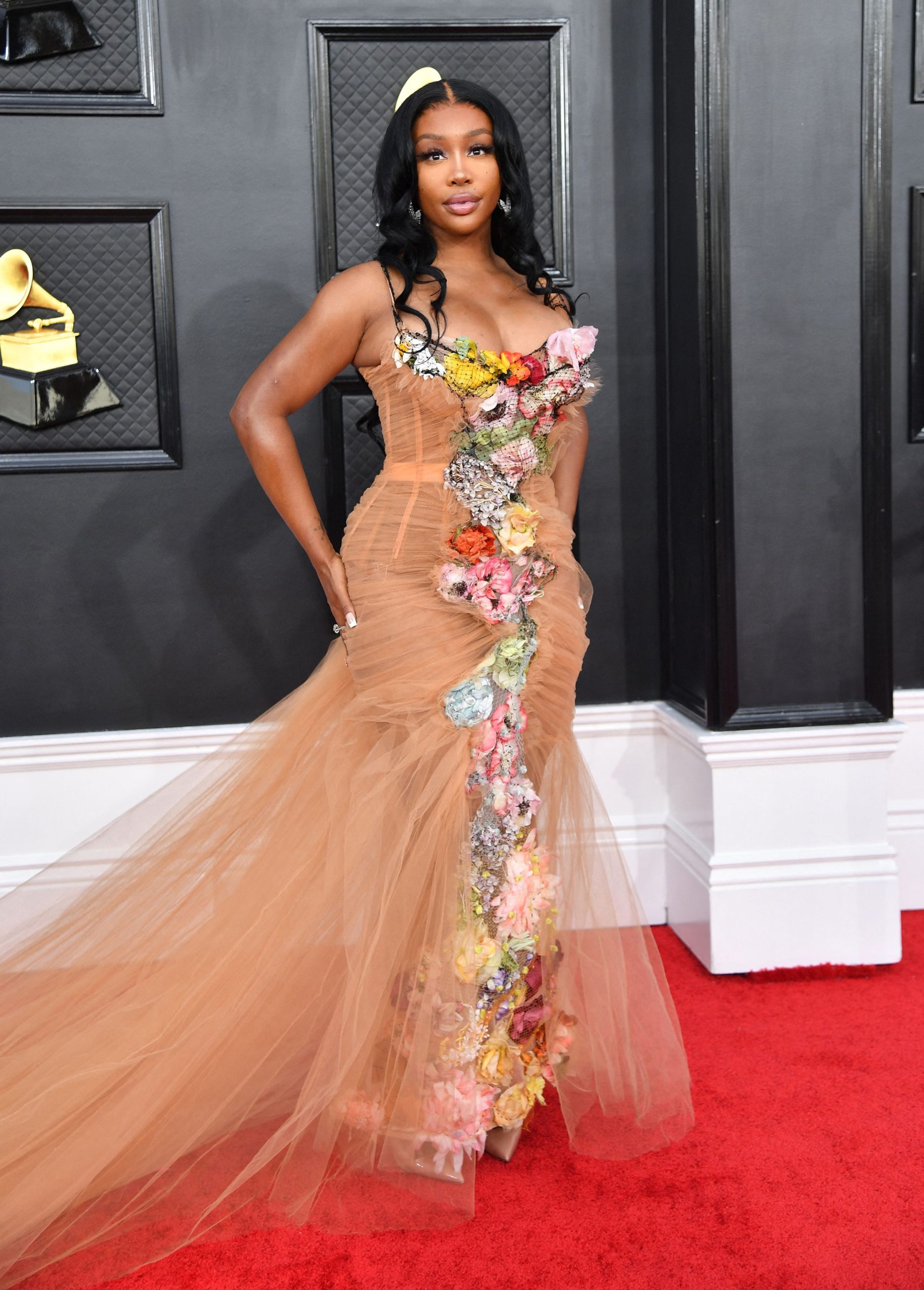 SZA bij de Grammy Awards 2022