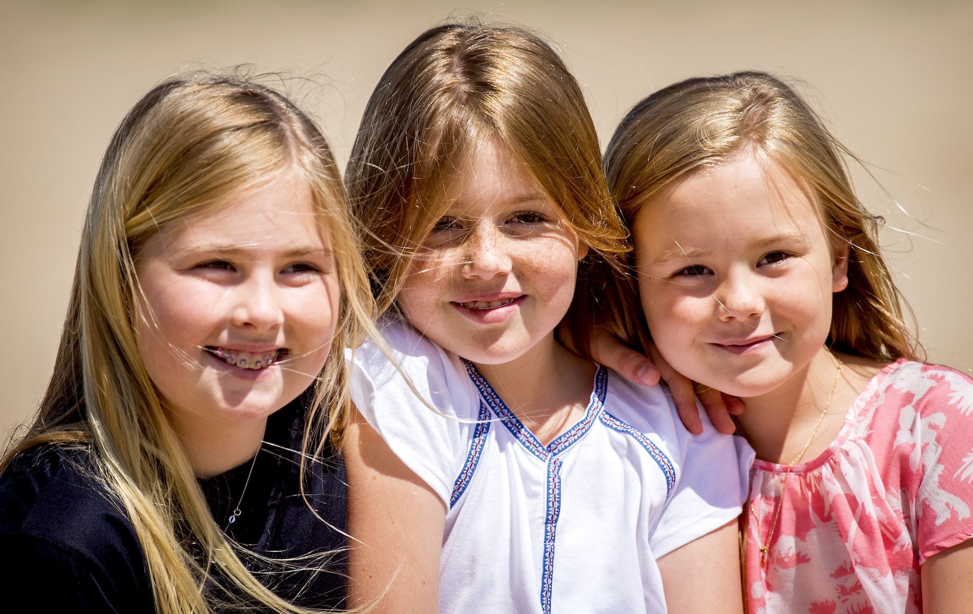 Amalia, Alexia en Ariane tijdens de zomerfotosessie in 2015