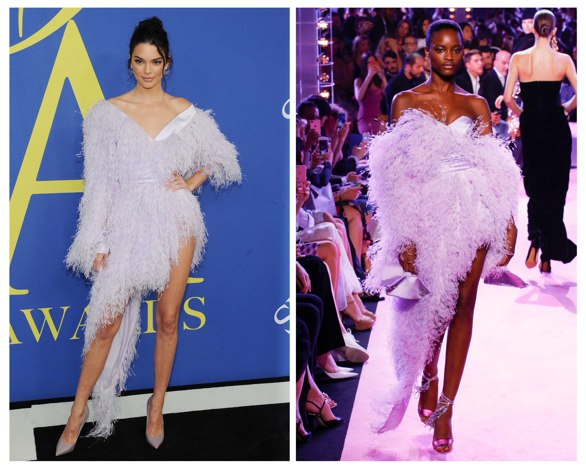 Kendall jenner in een runway look