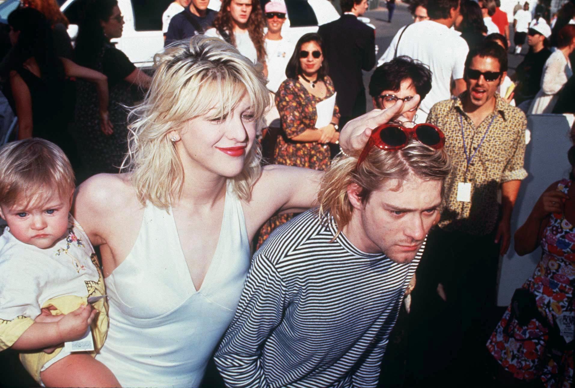 Courtney Love en Kurt Cobain in 1993