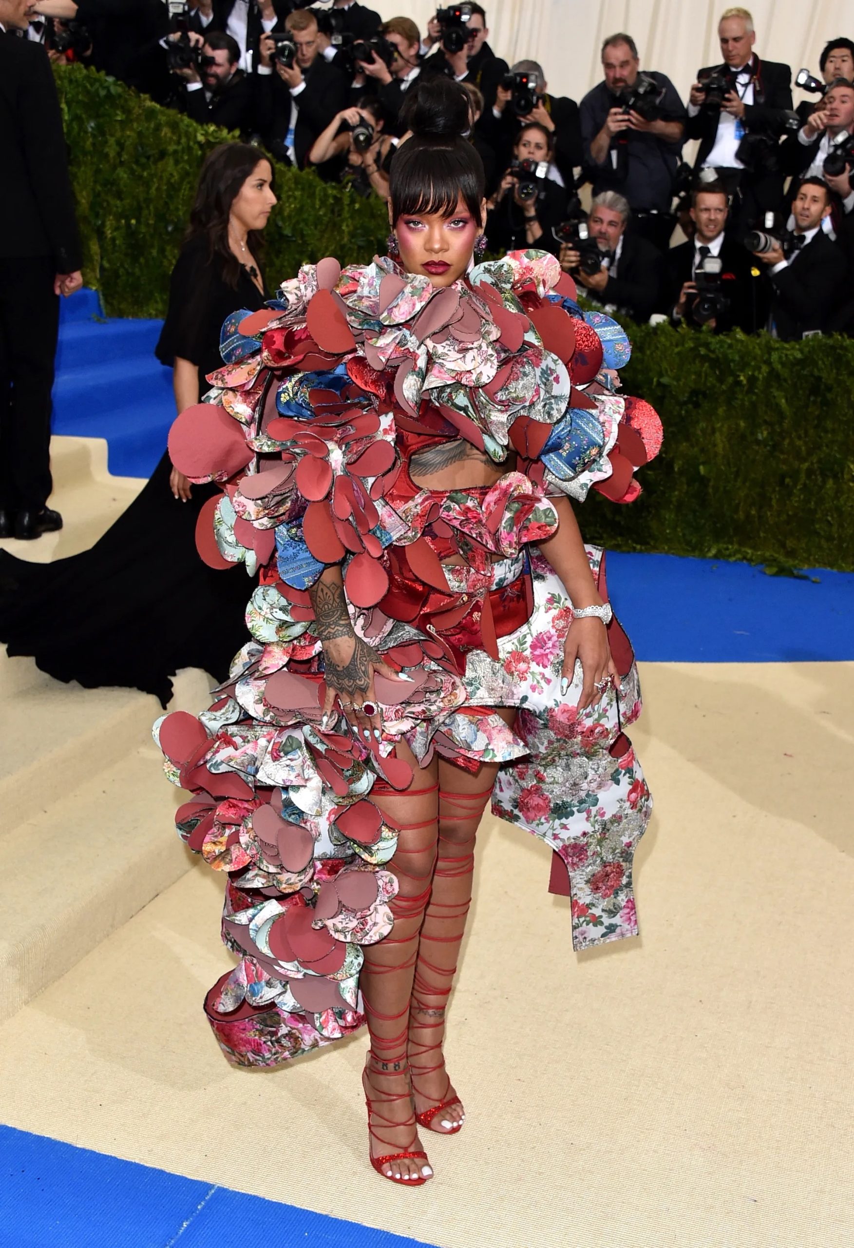 Rihanna tijdens het Met Gala van 2017