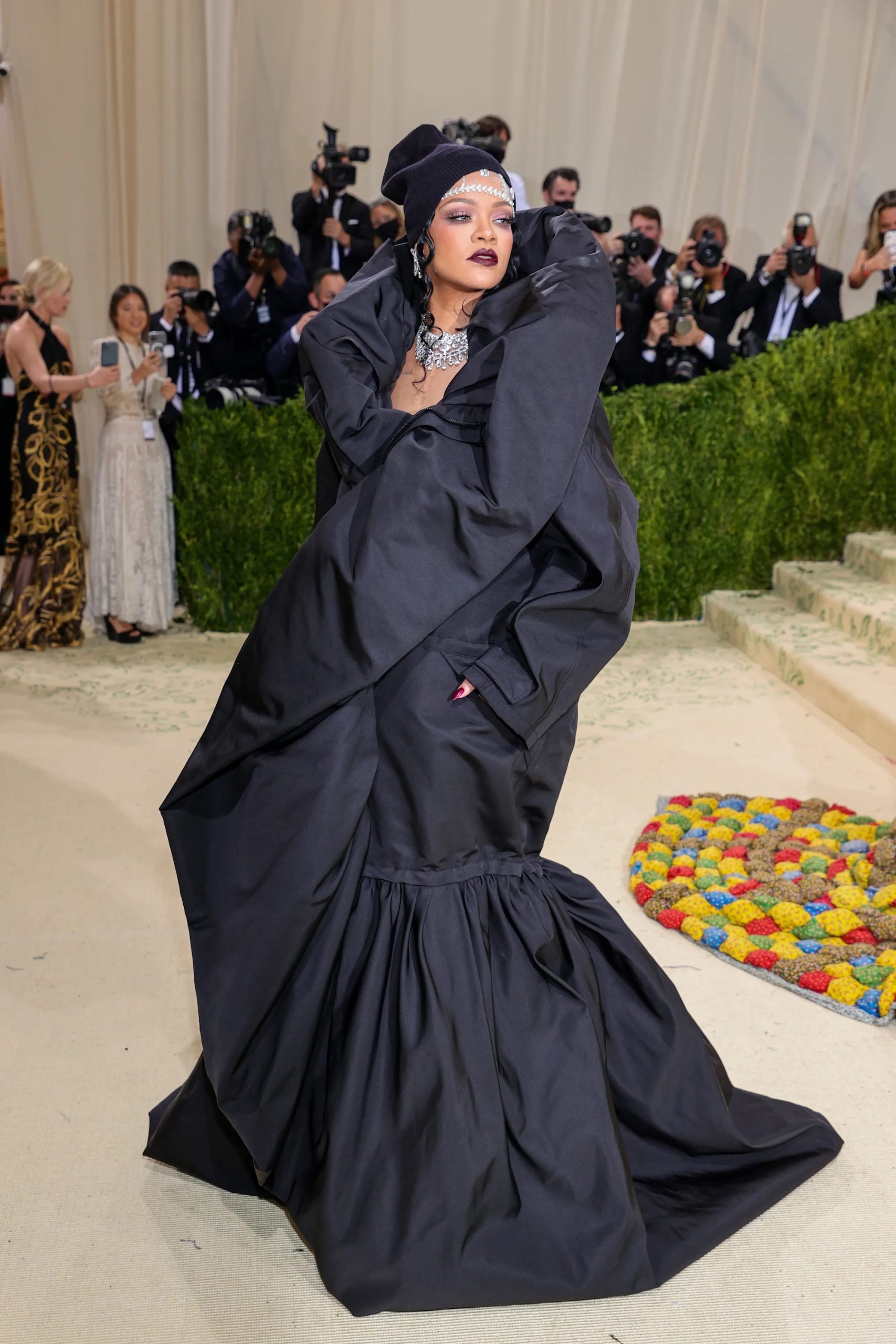 Rihanna tijdens het Met Gala van 2021