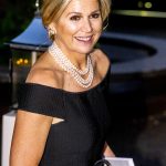 Koningin Máxima in een zwarte cocktailjurk