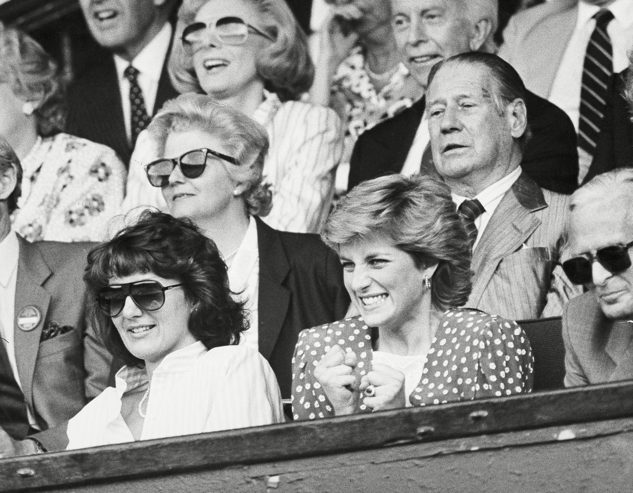 Prinses Diana bij Wimbledon in 1987