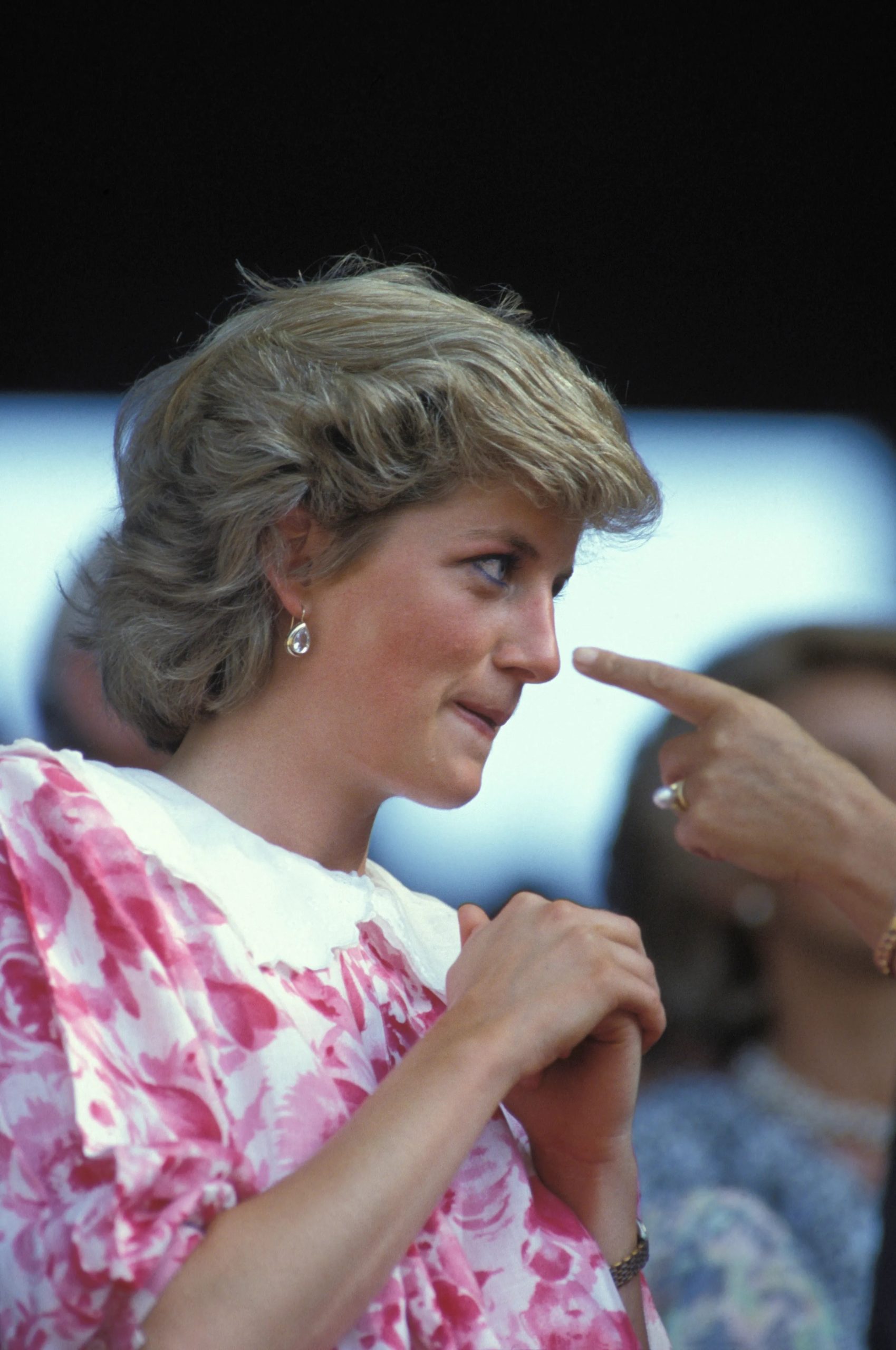 Prinses Diana bij Wimbledon in 1987