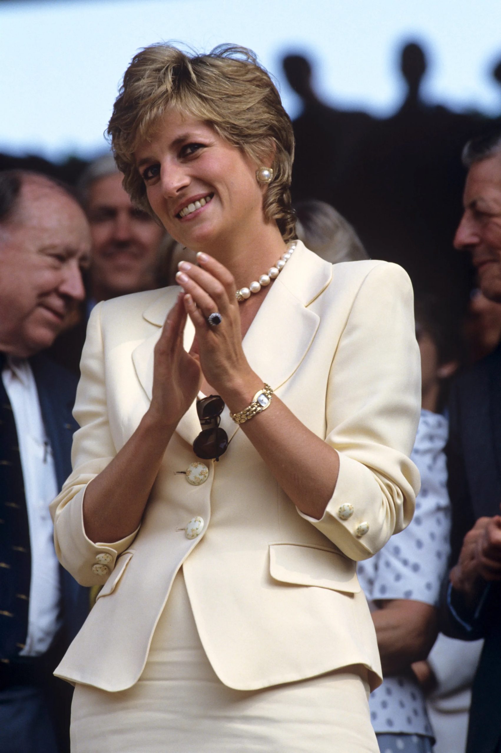 Prinses Diana bij Wimbledon in 1995