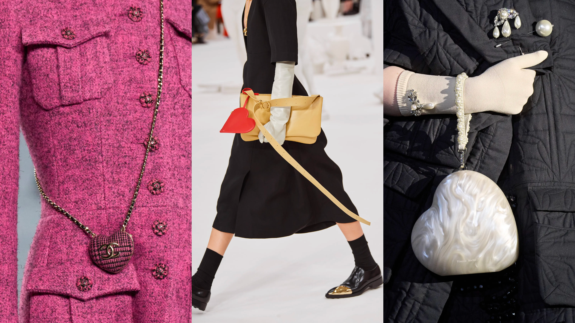 tassen trends herfst winter 2022 runway hartvormige tas chanel jil sander simone rocha