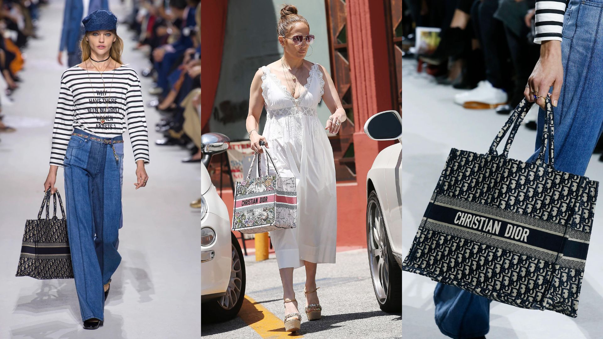 Kaal Banzai Elk jaar Jennifer Lopez is fan van de Dior Book-tote tas - Vogue.nl