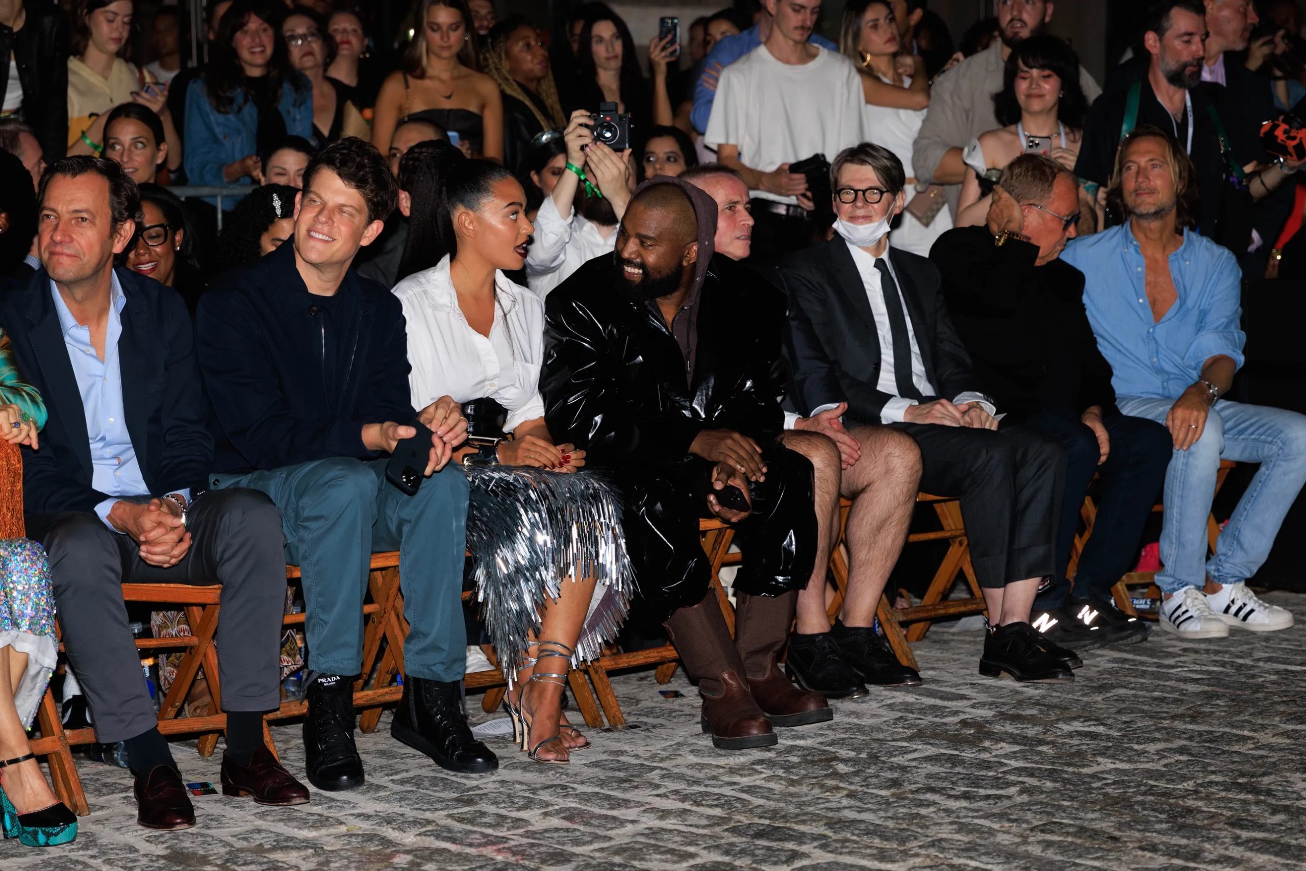kanye west front row new york fashion week