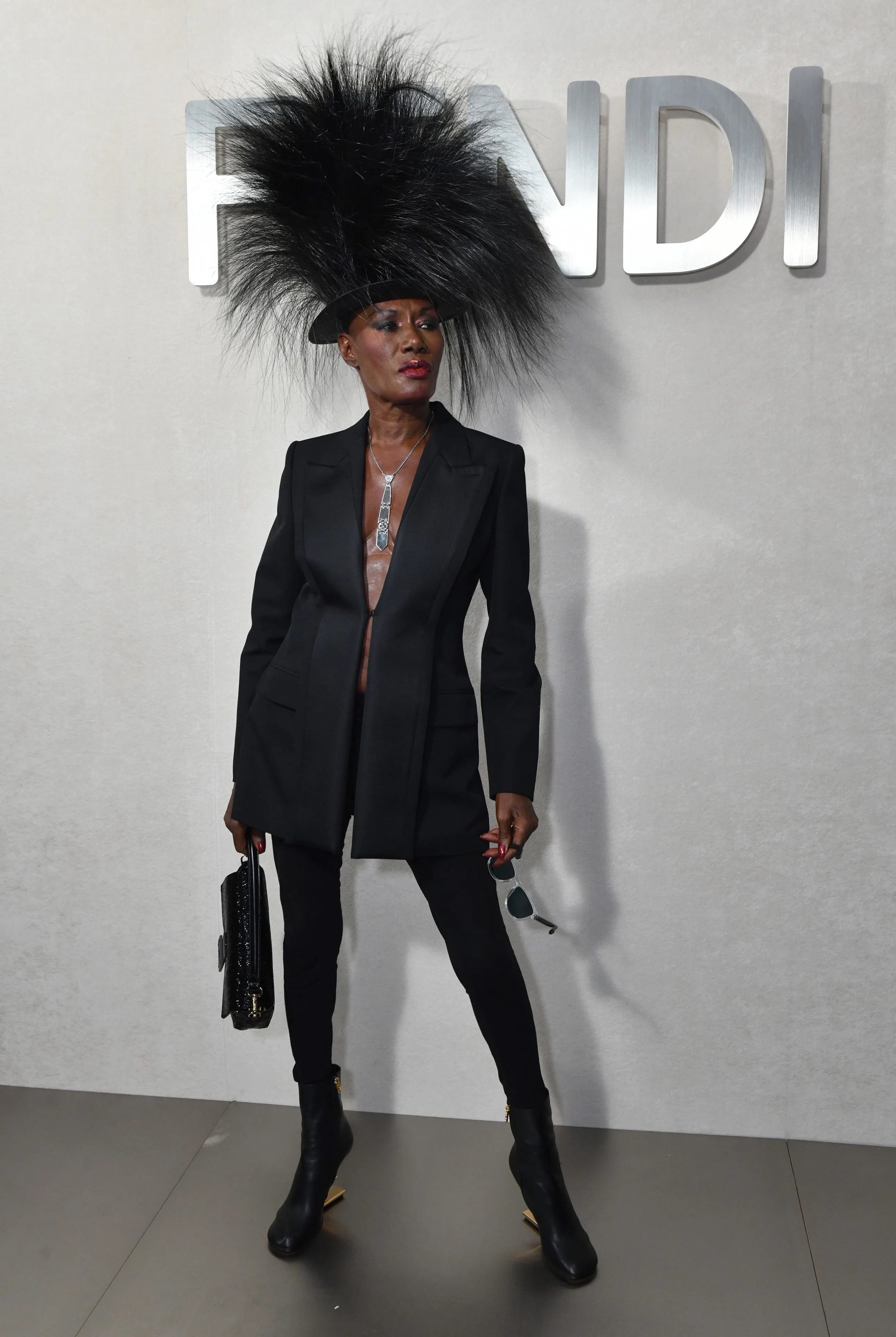 Grace Jones bij Fendi