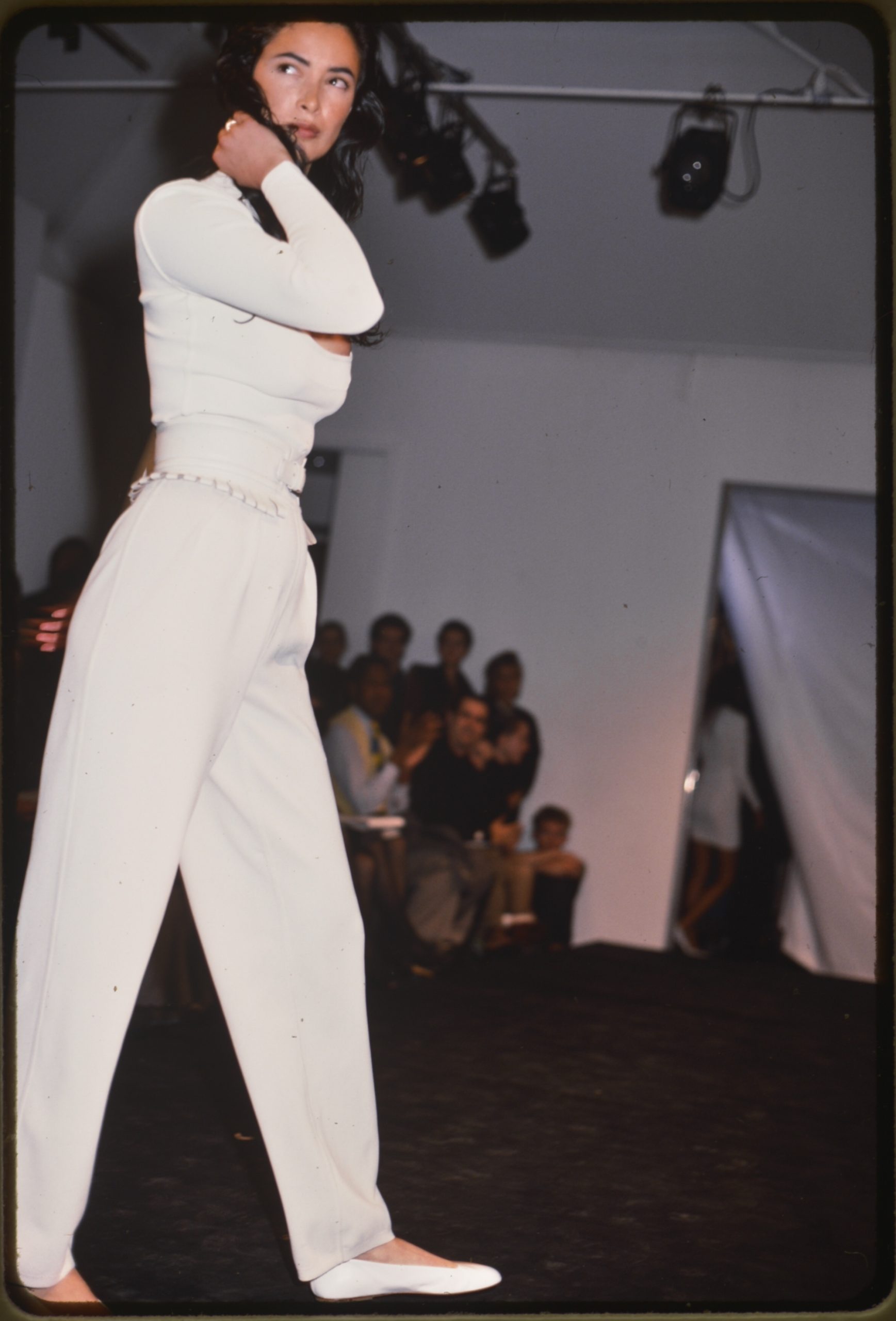 Linda Spierings in de lente/zomer 1987-show van Alaïa