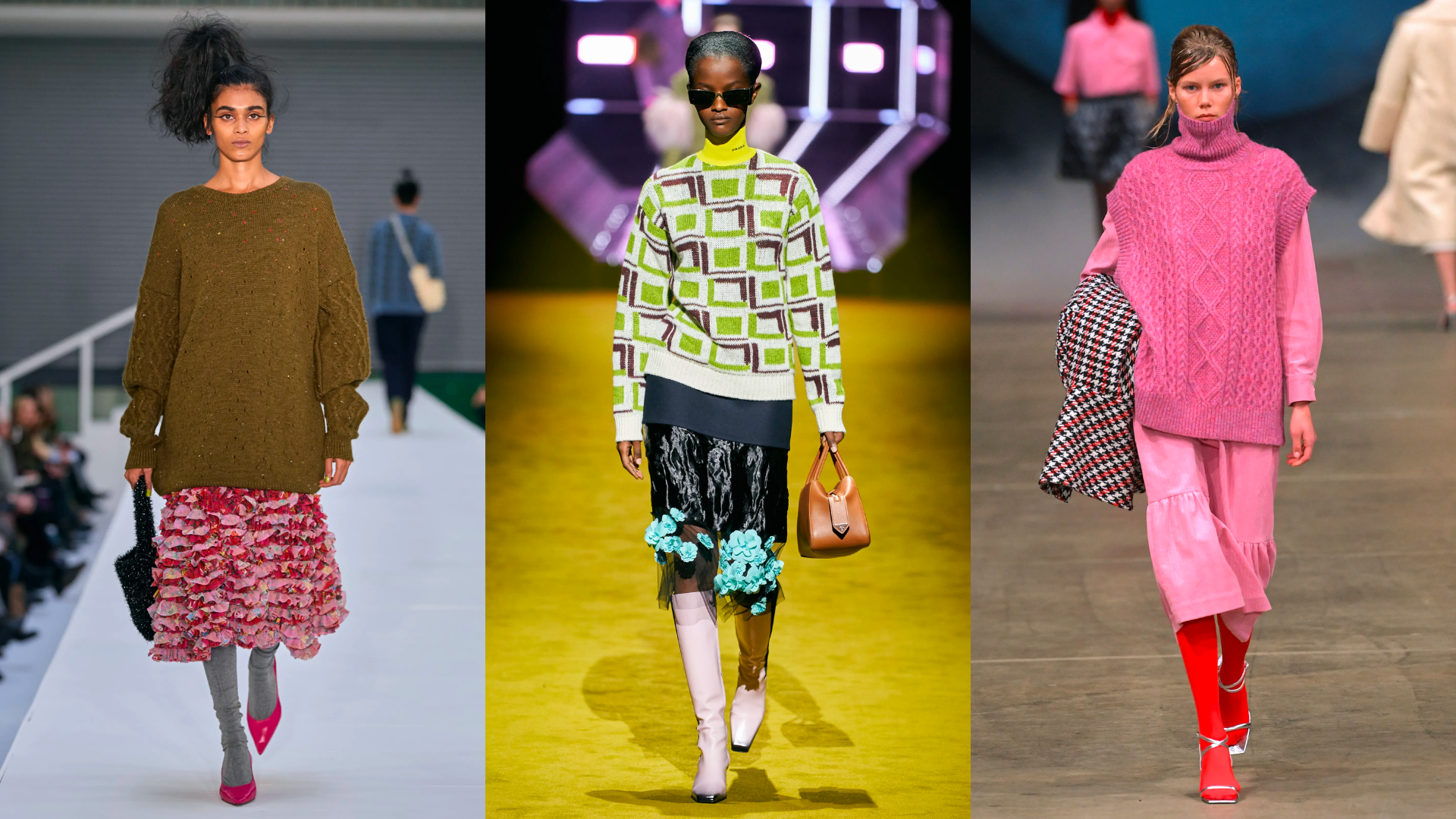knitwear trui over zomerjurk herfsttrend wintertrend 2022
