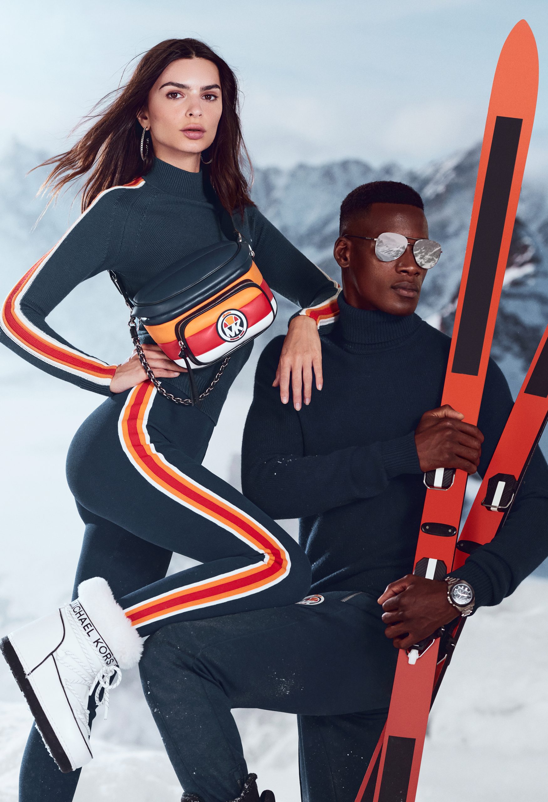 Emily Ratajkowski voor Michael Kors x Ellesse skicollectie