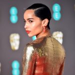 Zoë Kravitz in een feestlook van Saint Laurent