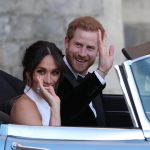 Meghan Markle en prins Harry op hun bruiloft