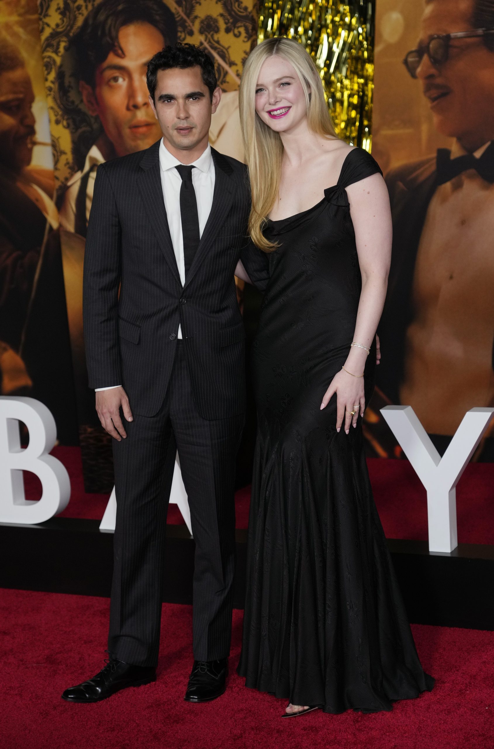 Max Minghella elle fanning babylon premiere