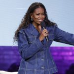 Het denim Ganni-pak is een van Michelle Obama's coolste looks