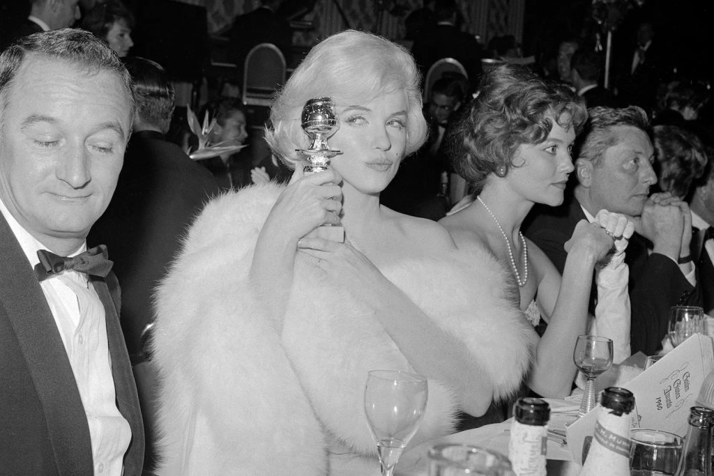 Marilyn Monroe tijdens de Golden Globes in 1960