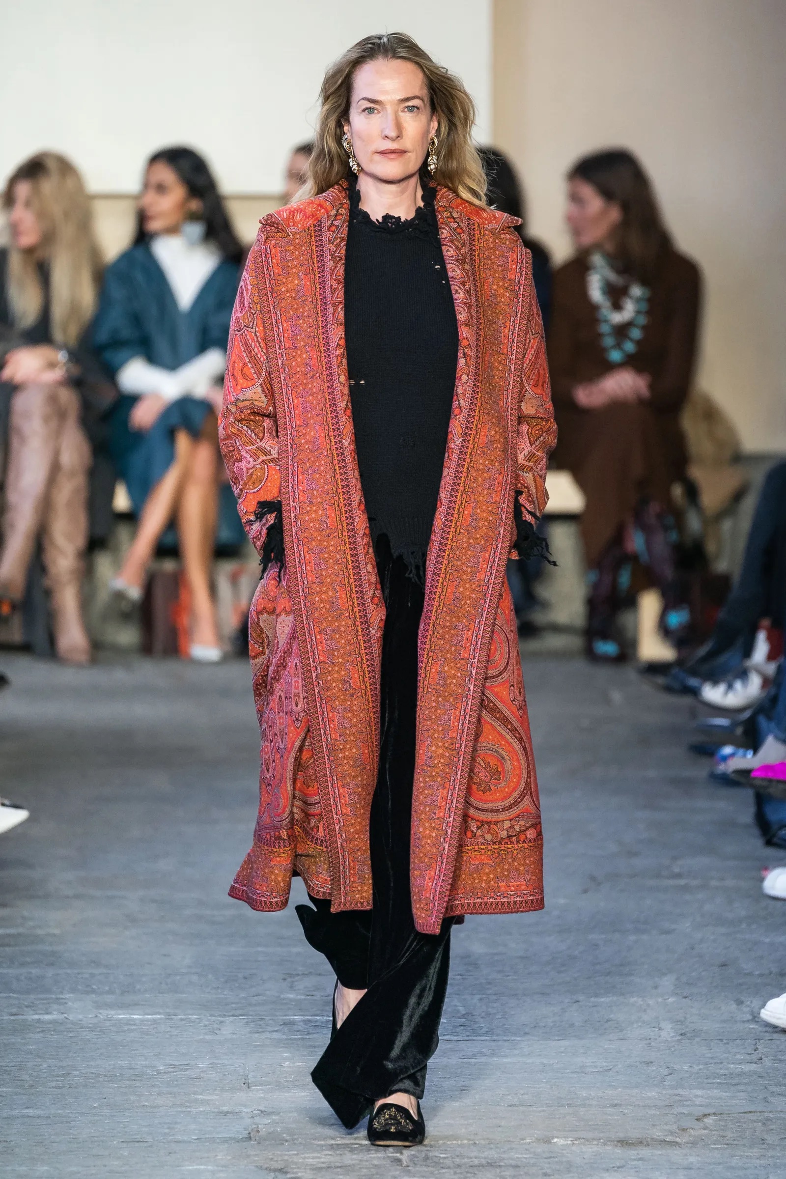 Tatjana Patitz voor Etro, herfst/winter 2019