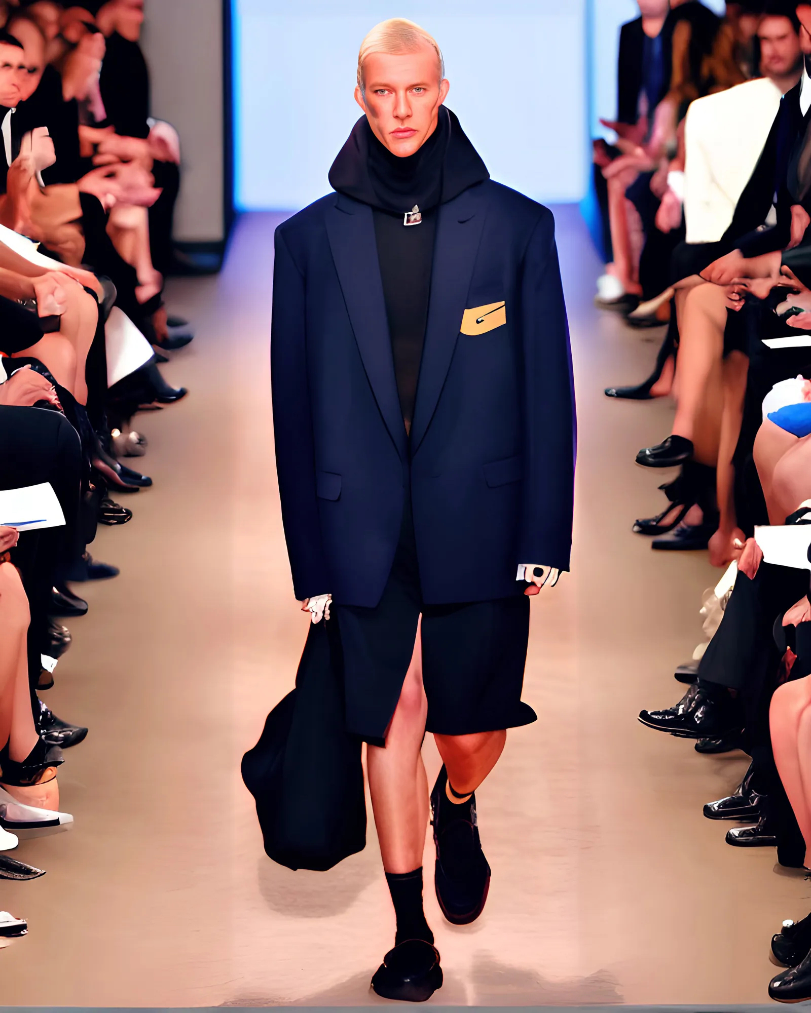 Mannelijk model in AI outfit