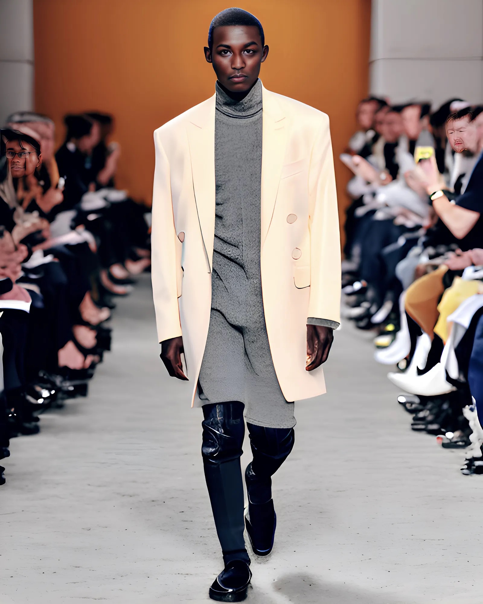 Mode AI gemaakt in beige blazer