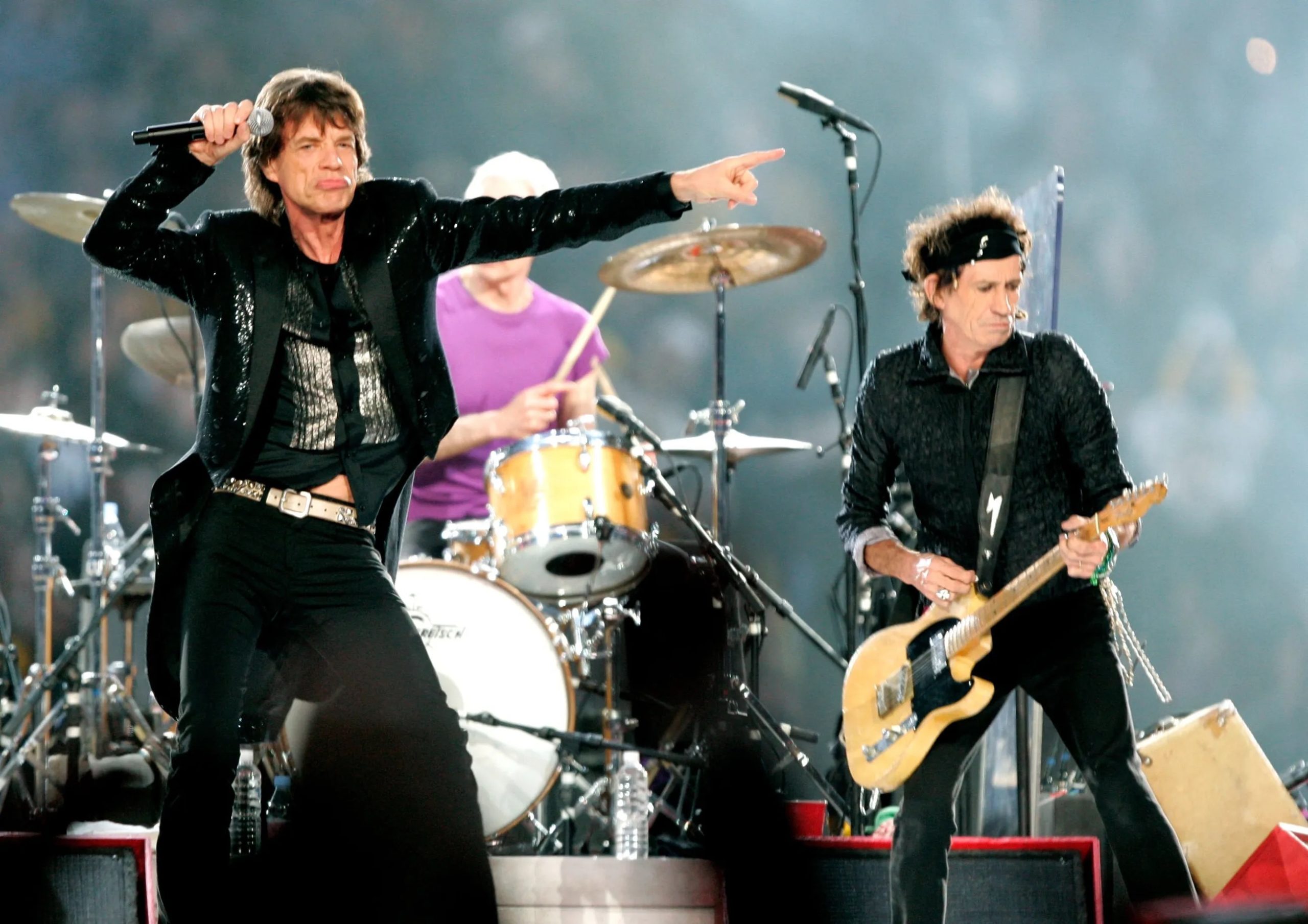 Mick Jagger en Keith Richard performance bij de Halftime-show