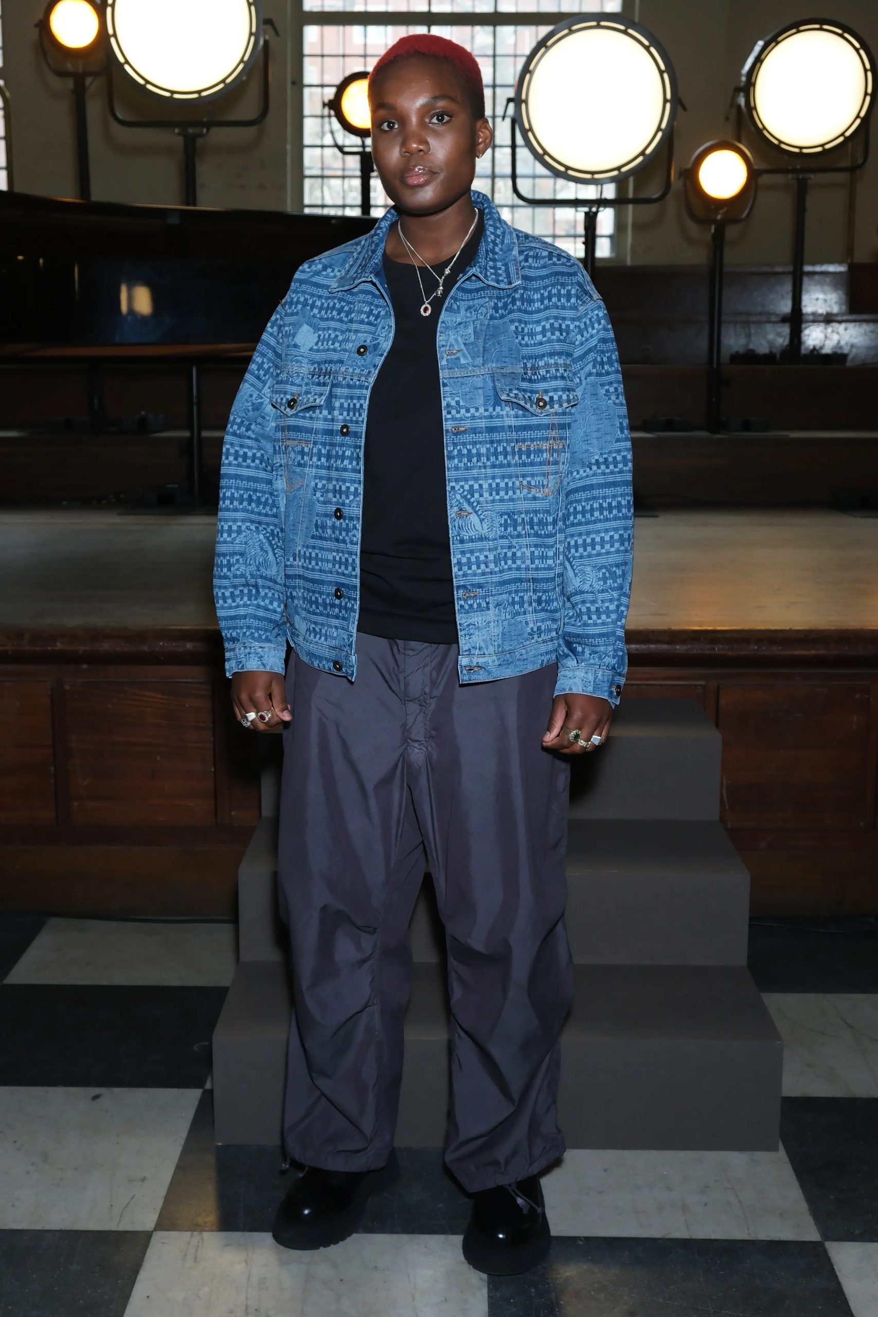 Arlo Parks bij Ahluwalia tijdens London Fashion Week