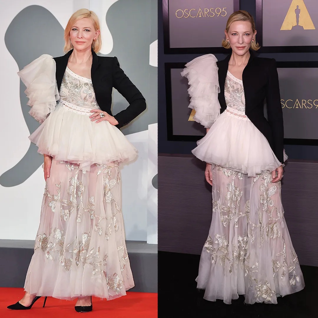Cate Blanchett op de rode loper in een look van Alexander McQueen