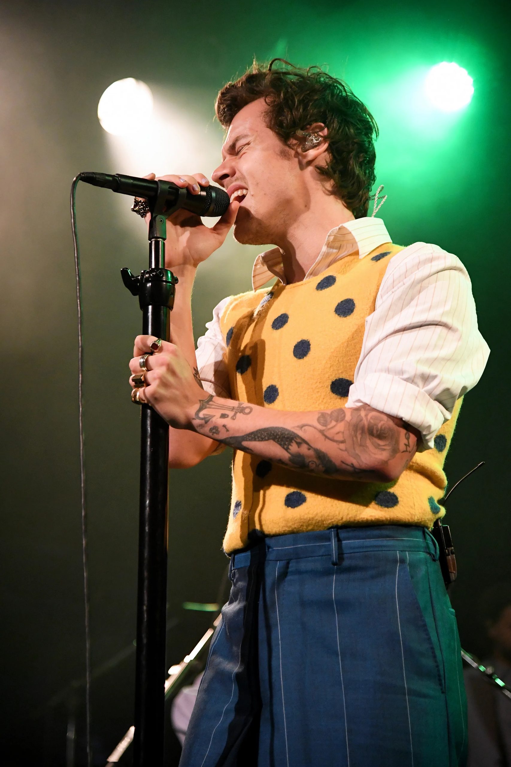 Harry in een Lanvin-ensemble voor een evenement in Brooklyn, februari 2020.