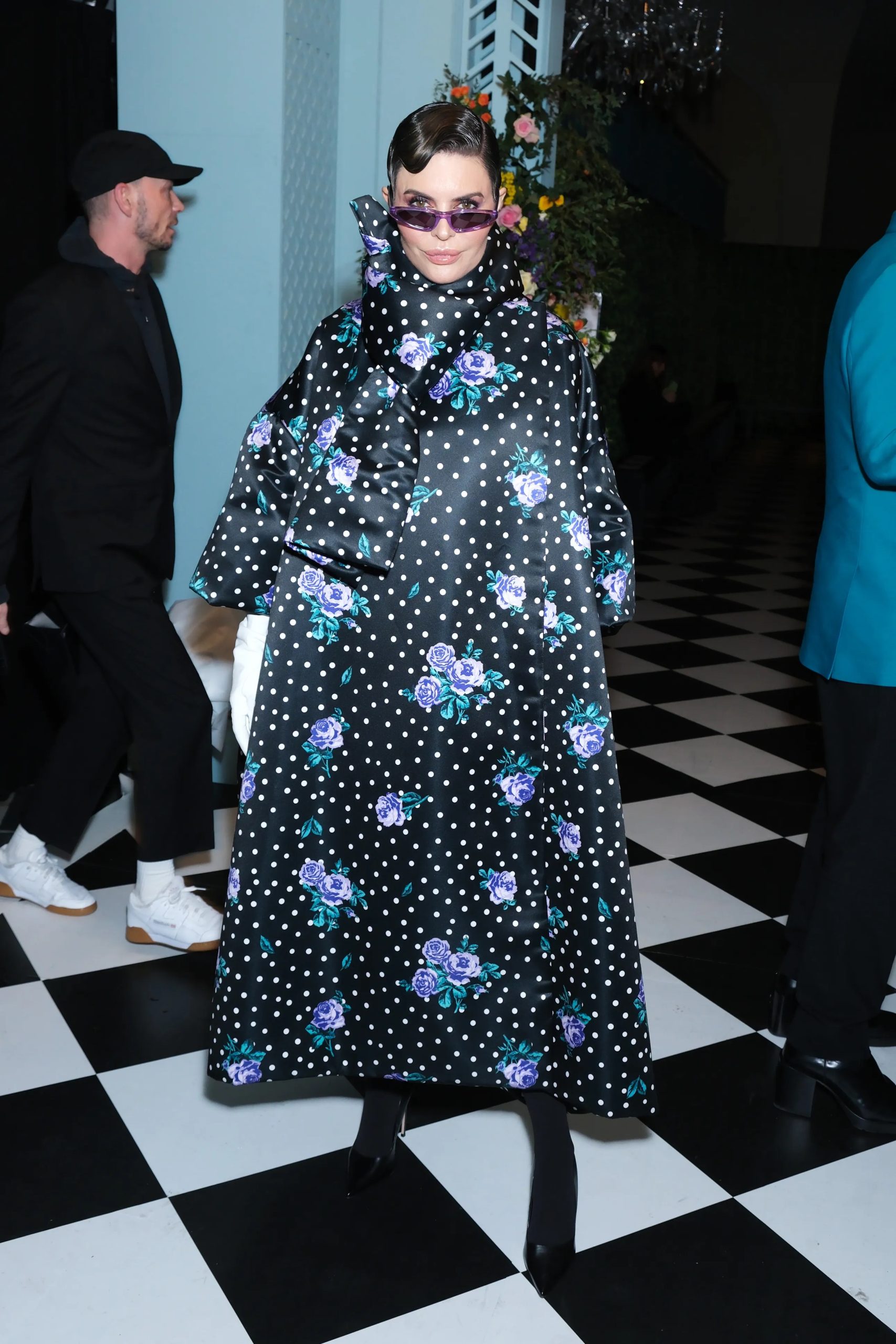 Lisa Rinna bij Richard Quinn tijdens London Fashion Week