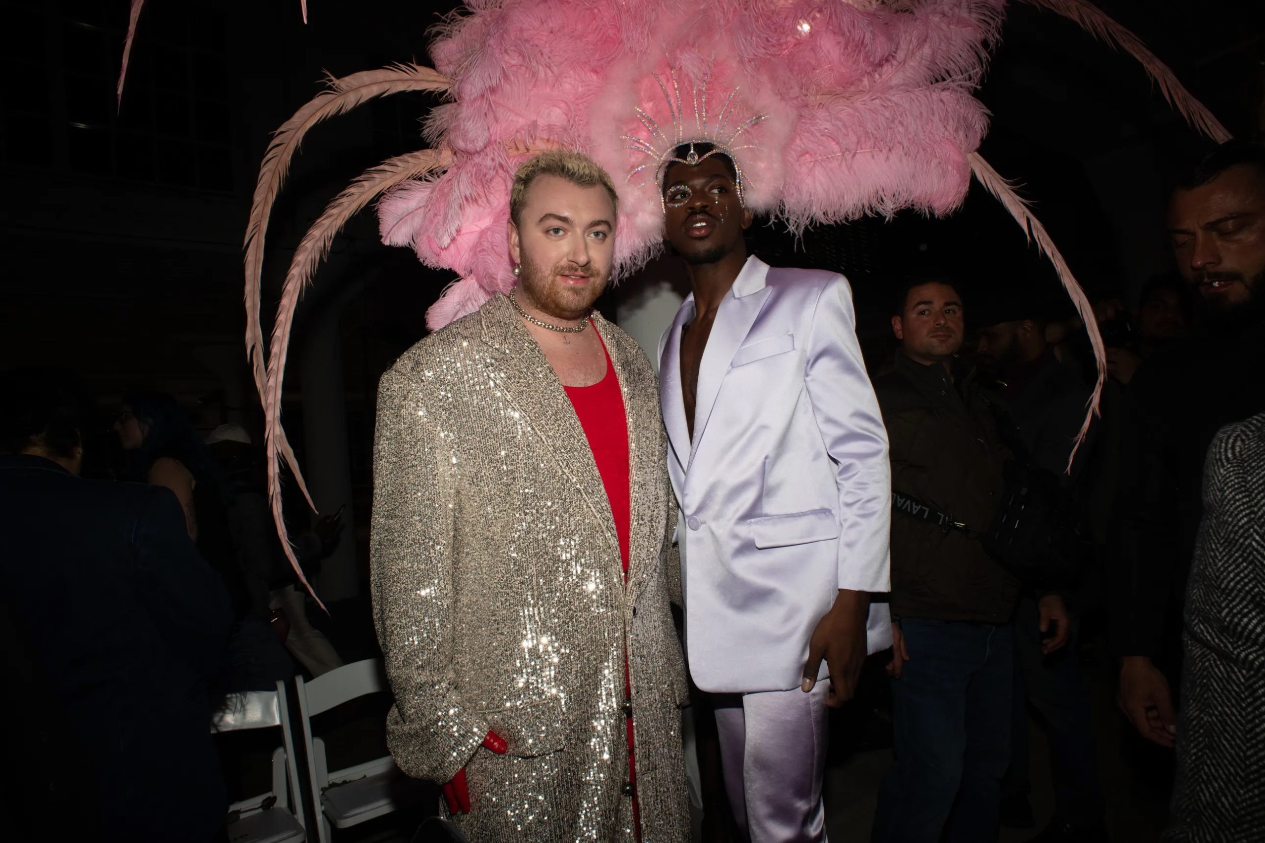 Sam Smith en Lil Nas X bij Christian Cowan tijdens New York Fashion Week