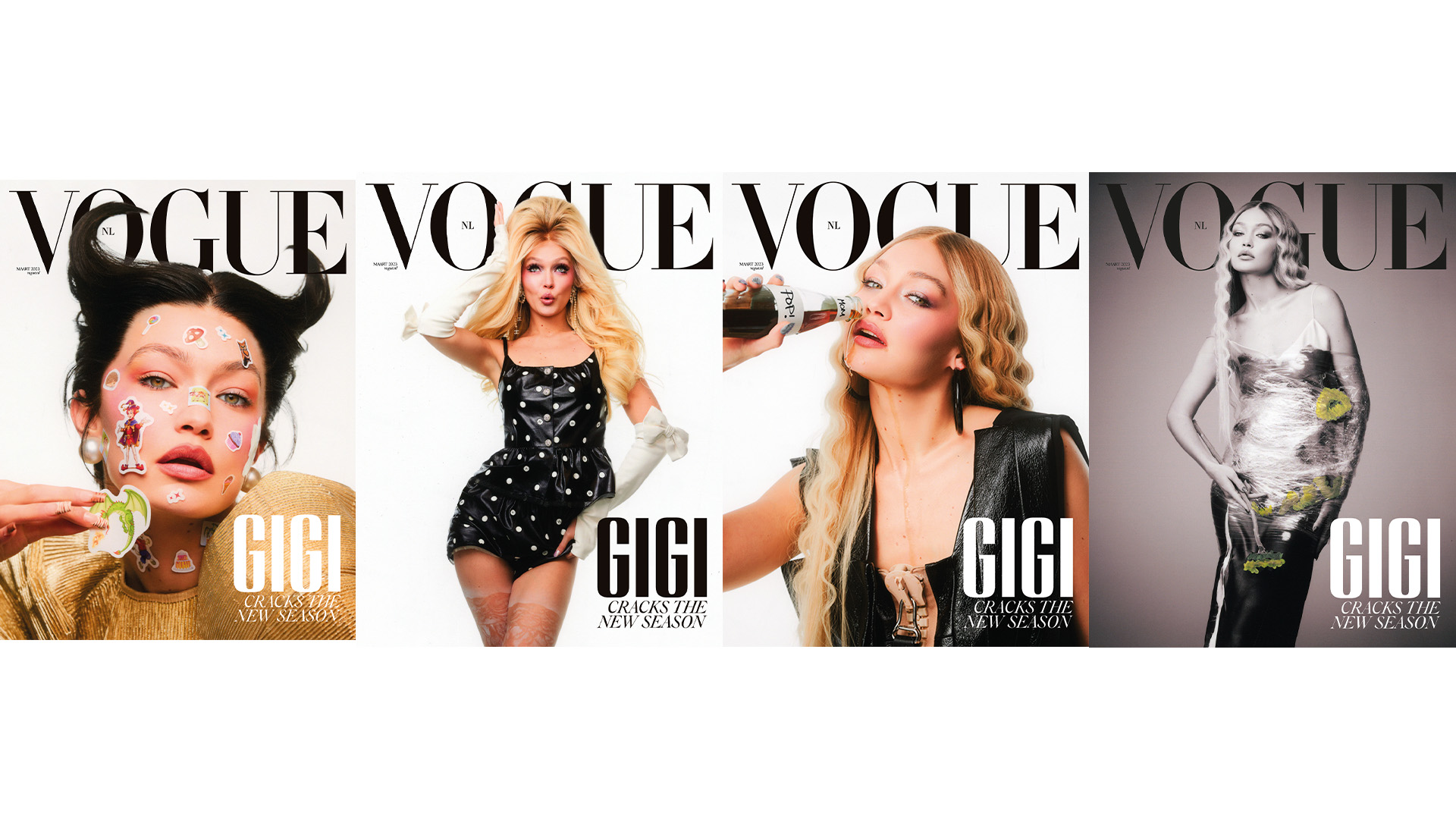 女性情報誌 Vogue Netherlands March 2023 Gigi Hadid Gigi Hadid's Vogue Netherlands Covers Linda Gumus Gerritsen
