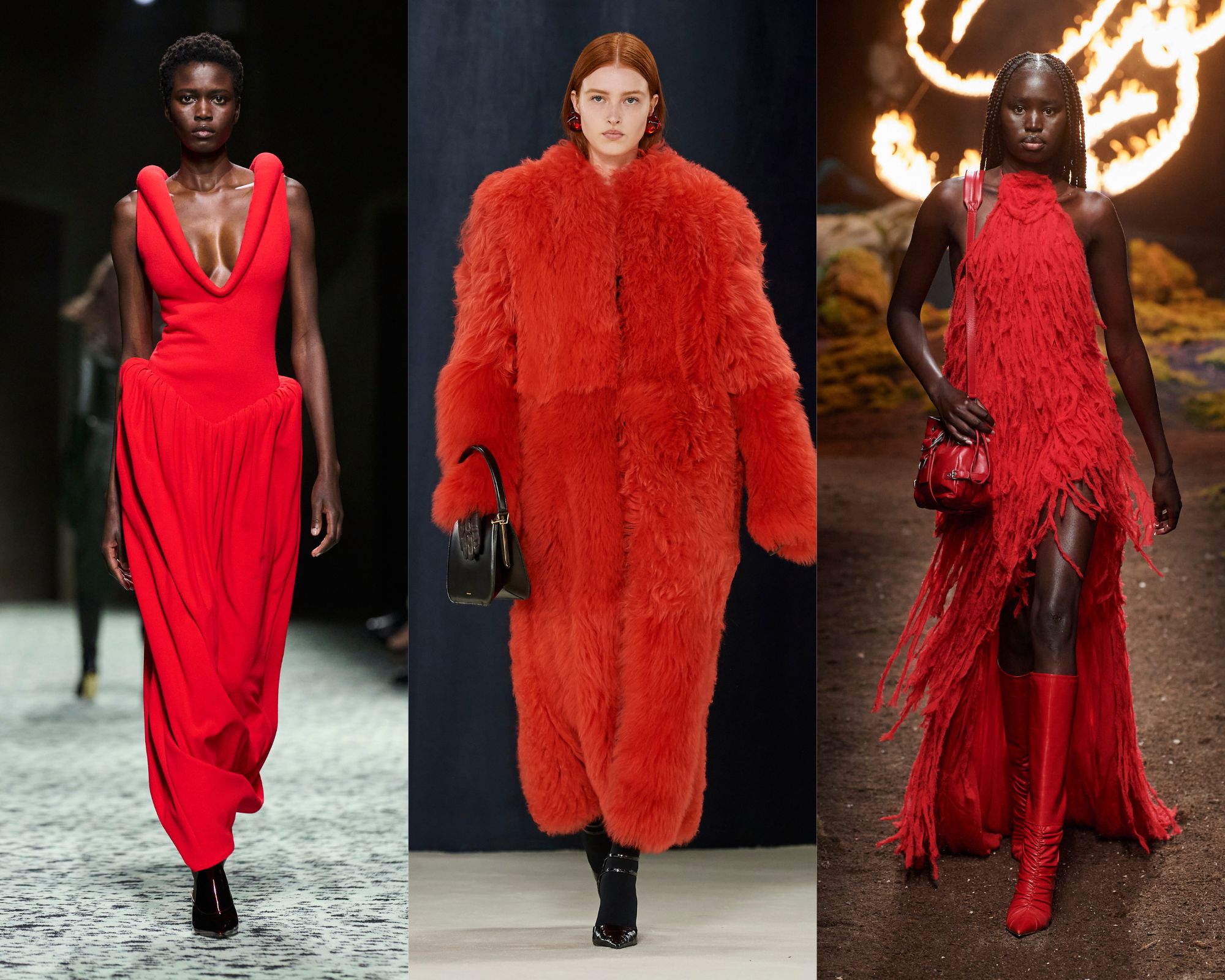 Trends van Milan Fashion Week herfst/winter 2023: vuurrood