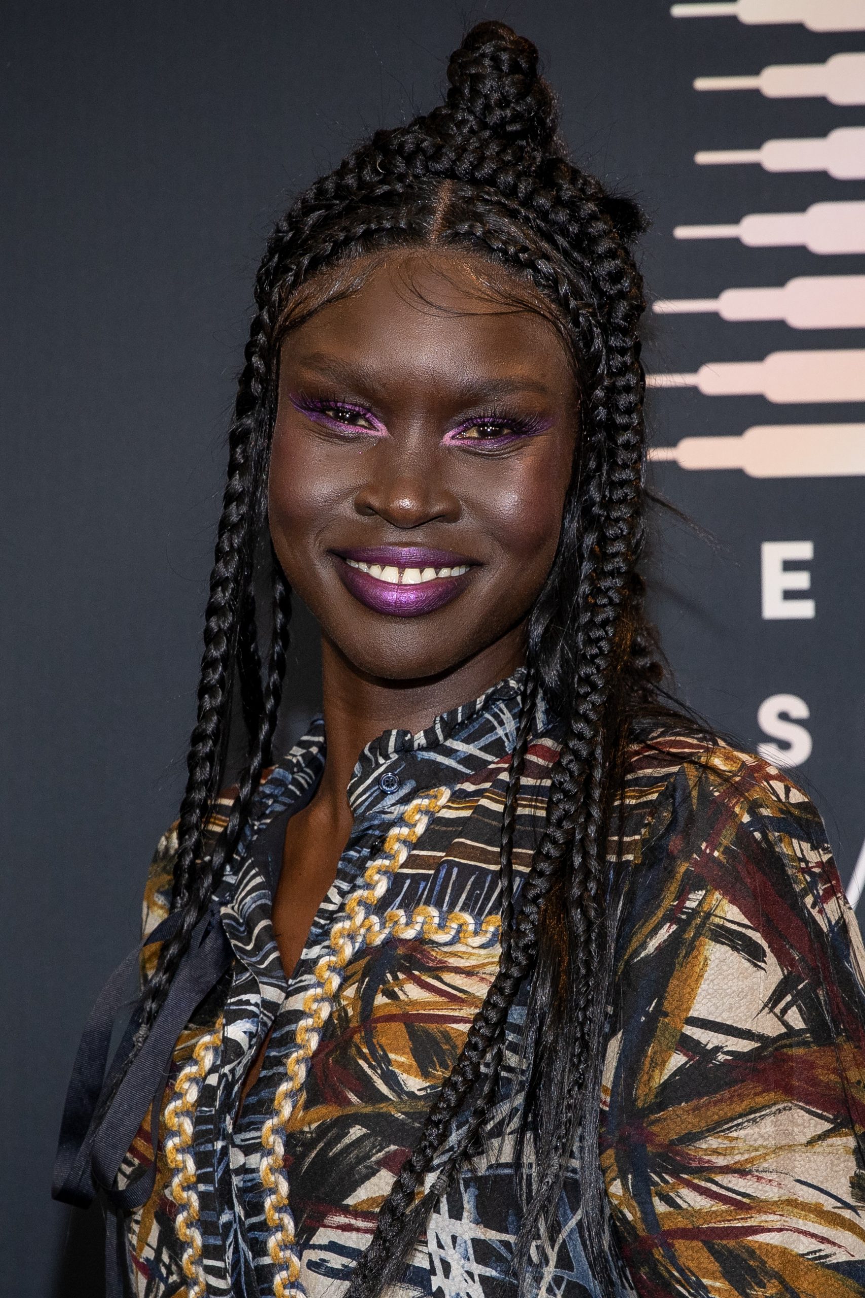Alek Wek bij de show van Savage x Fenty in 2021