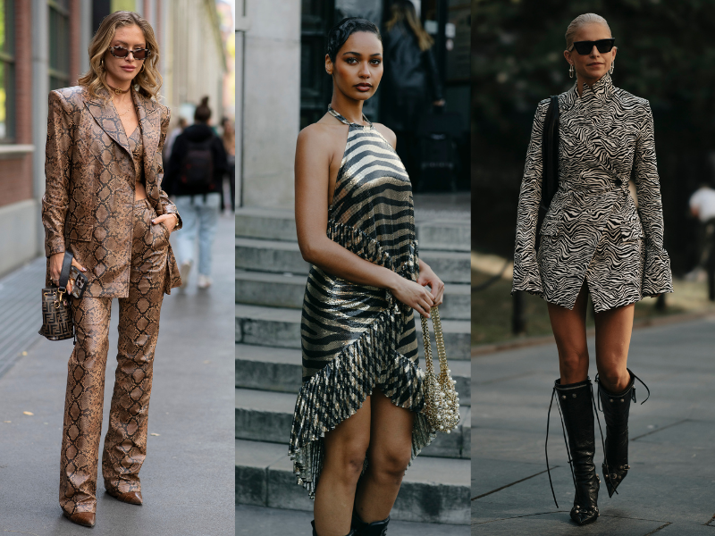 dierenprint volledig jurk pak