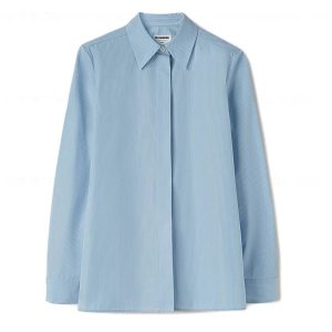 Jil Sander blauwe blouse