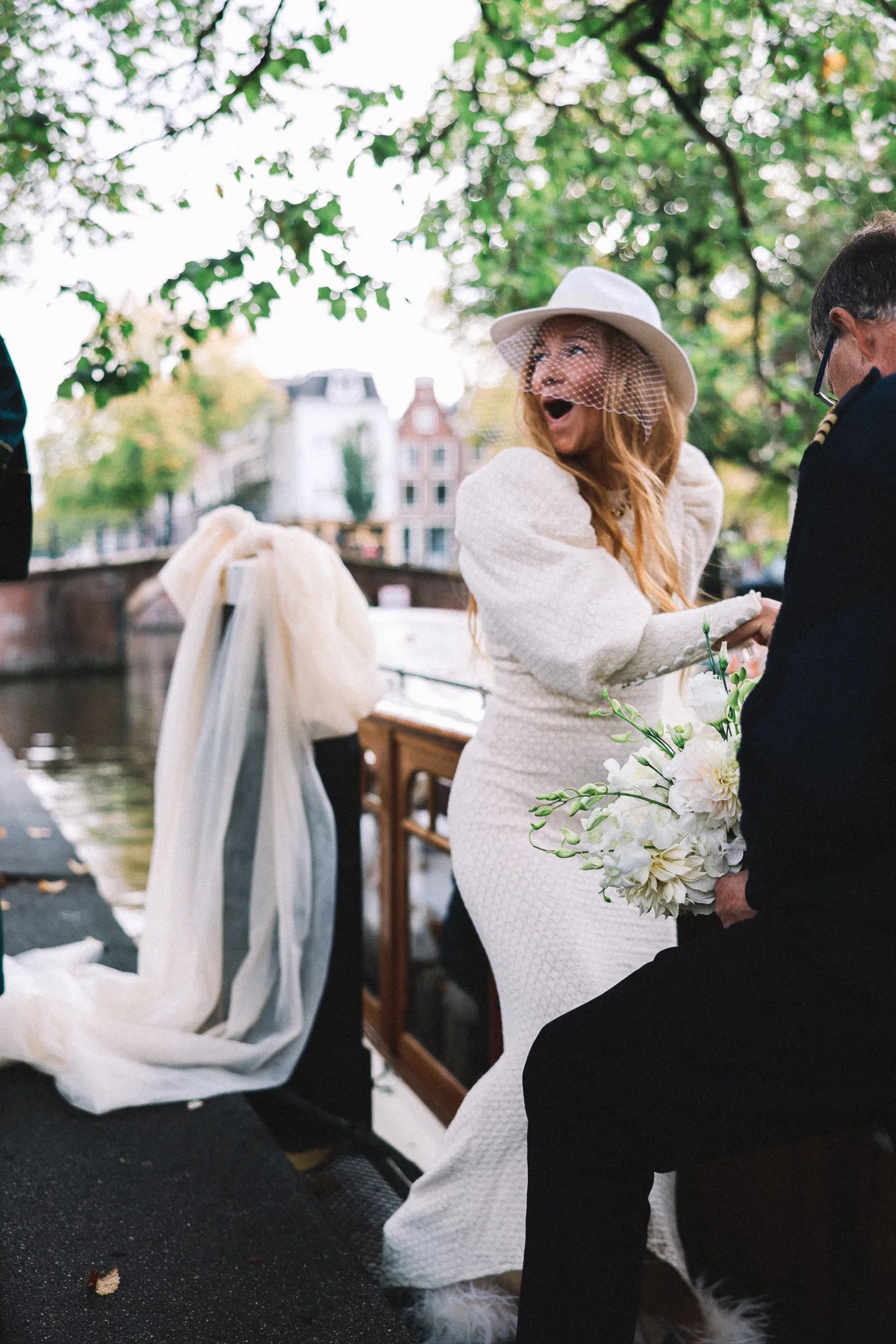 Marloes Hoedeman op haar bruiloft