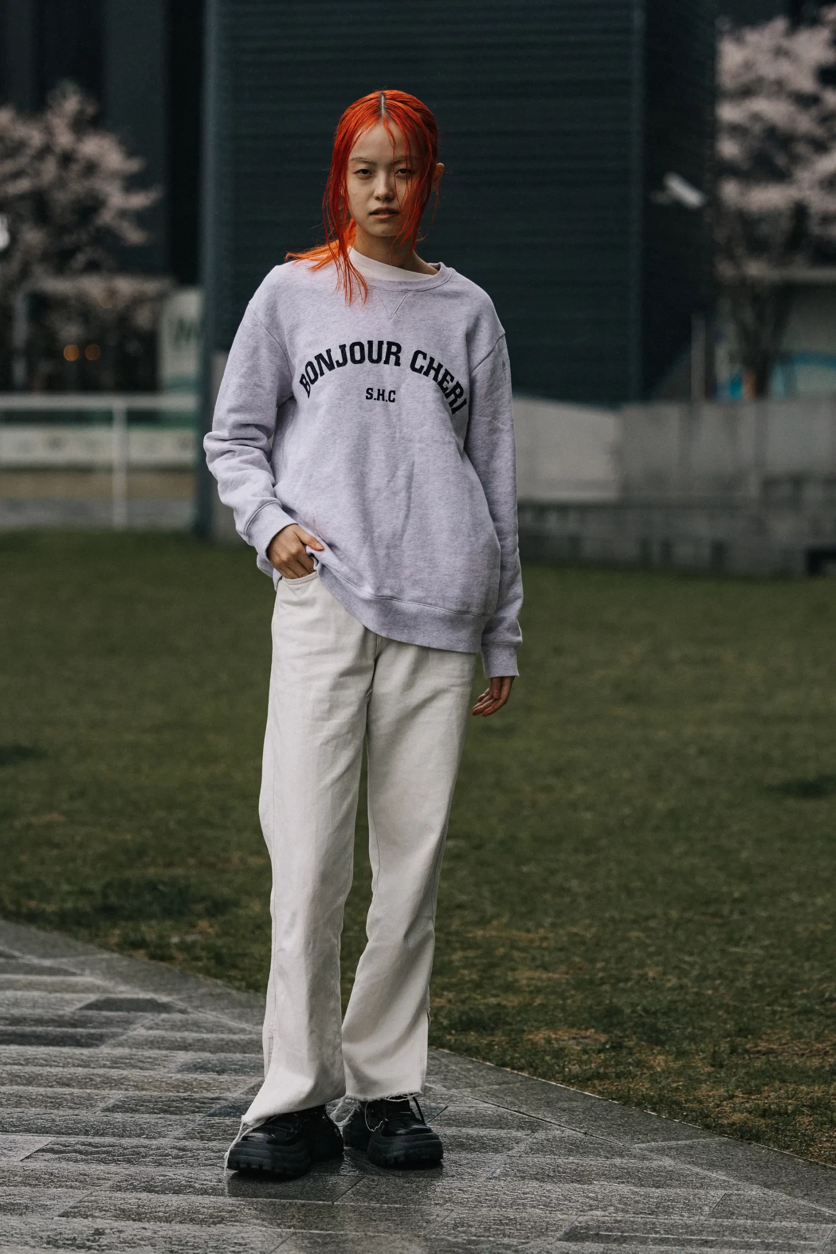 Streetstylelook tijdens Shanghai Fashion Week