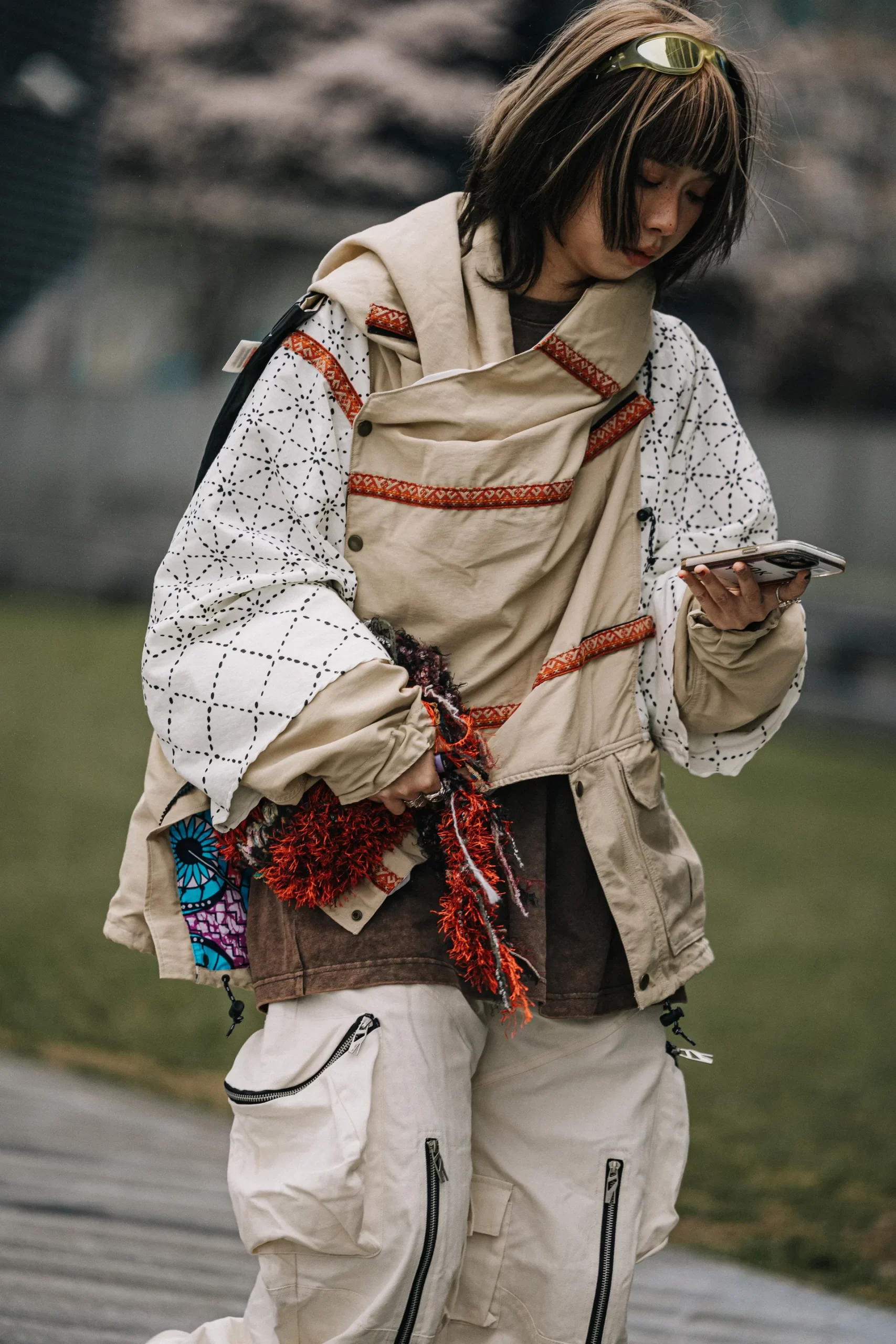 Streetstylelook tijdens Shanghai Fashion Week
