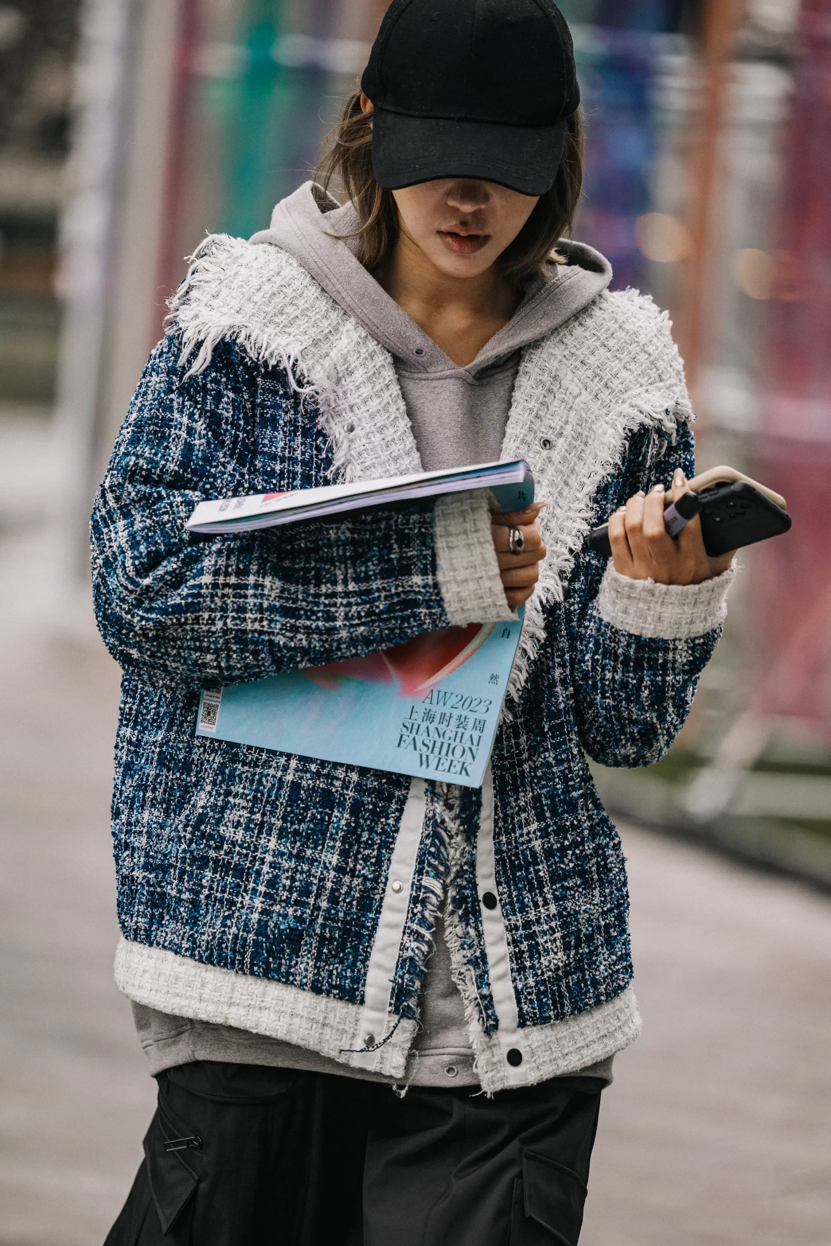 Streetstylelook tijdens Shanghai Fashion Week
