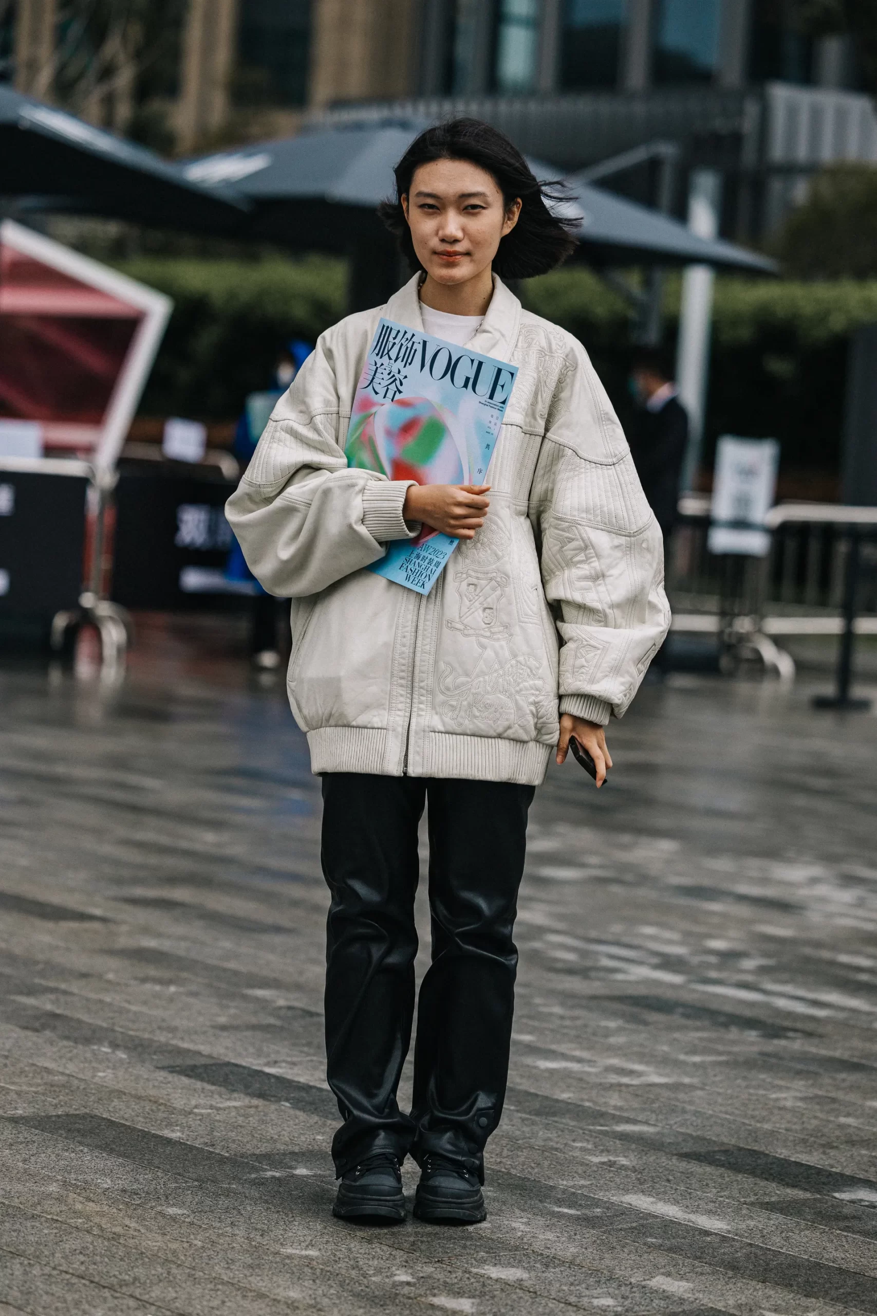 Streetstylelook tijdens Shanghai Fashion Week