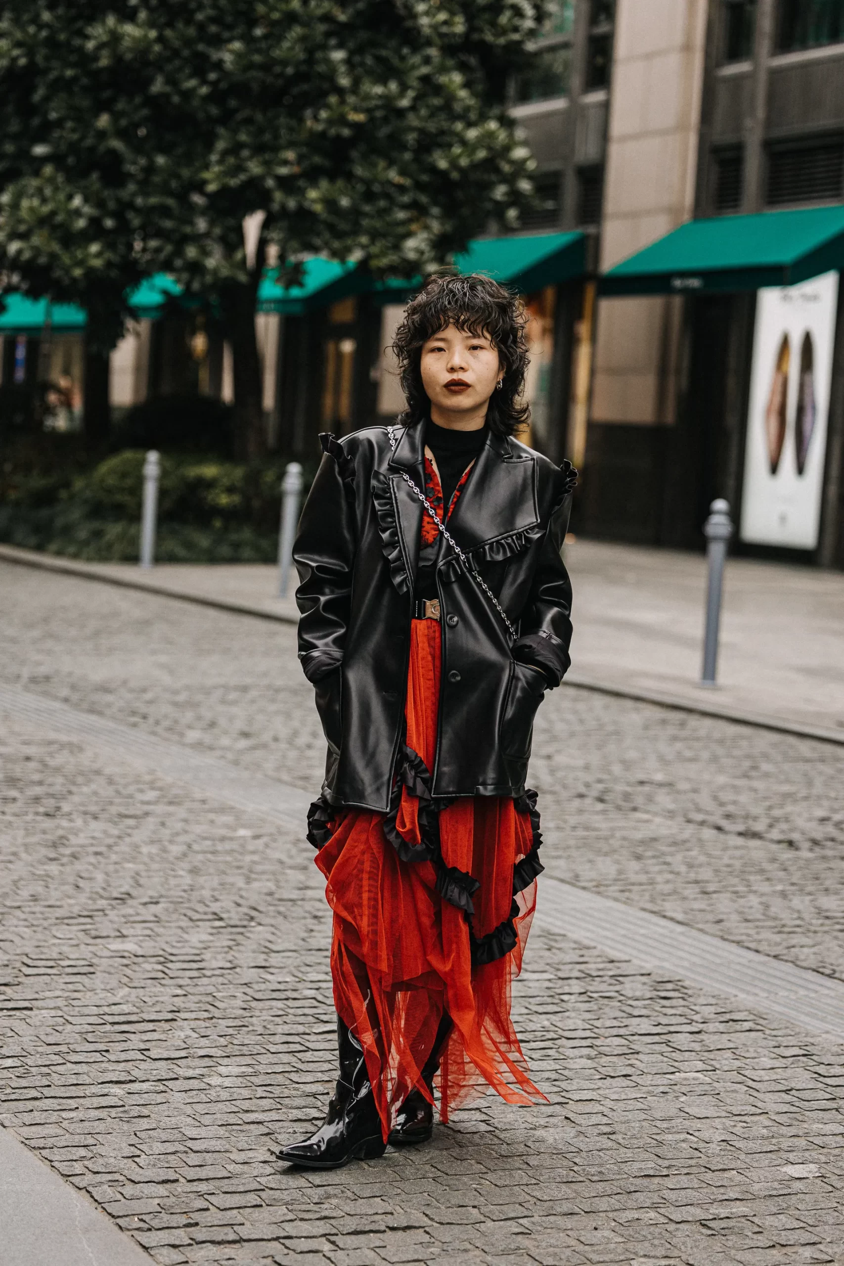 Streetstyle tijdens Shanghai Fashion Week herfst/winter 2023 shows
