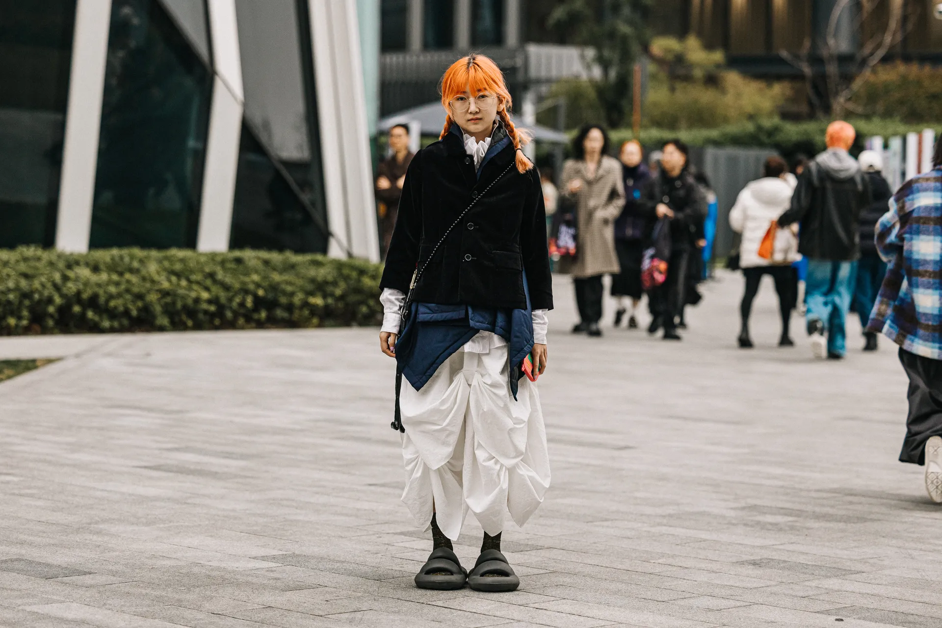 Streetstyle tijdens Shanghai Fashion Week herfst/winter 2023