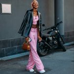 Bandana look tijdens New York fashion week